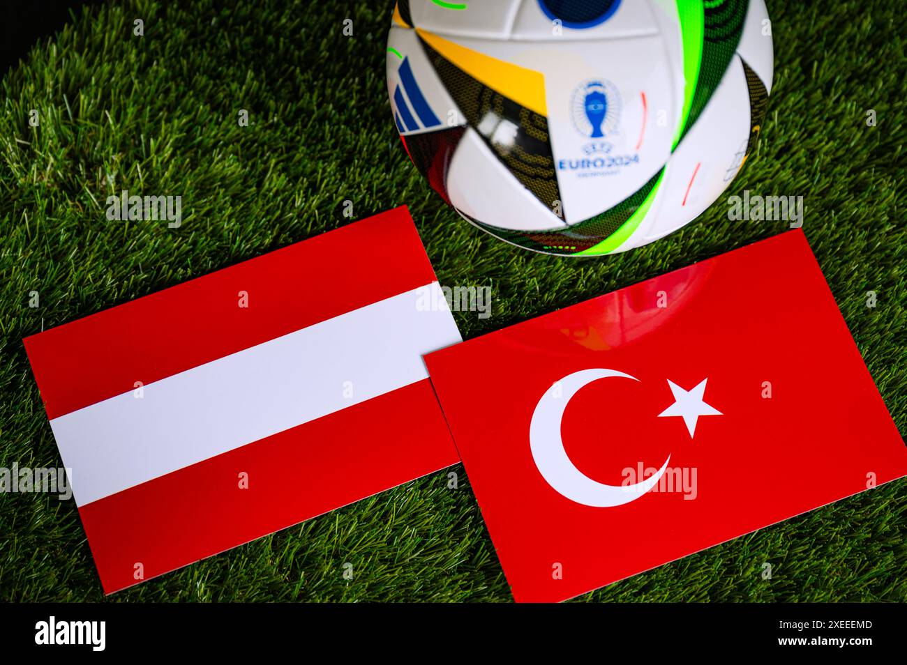 LEIPZIG, GERMANY, 27 JUNE 2024 Austria vs Türkiye Euro 2024 Last of 16