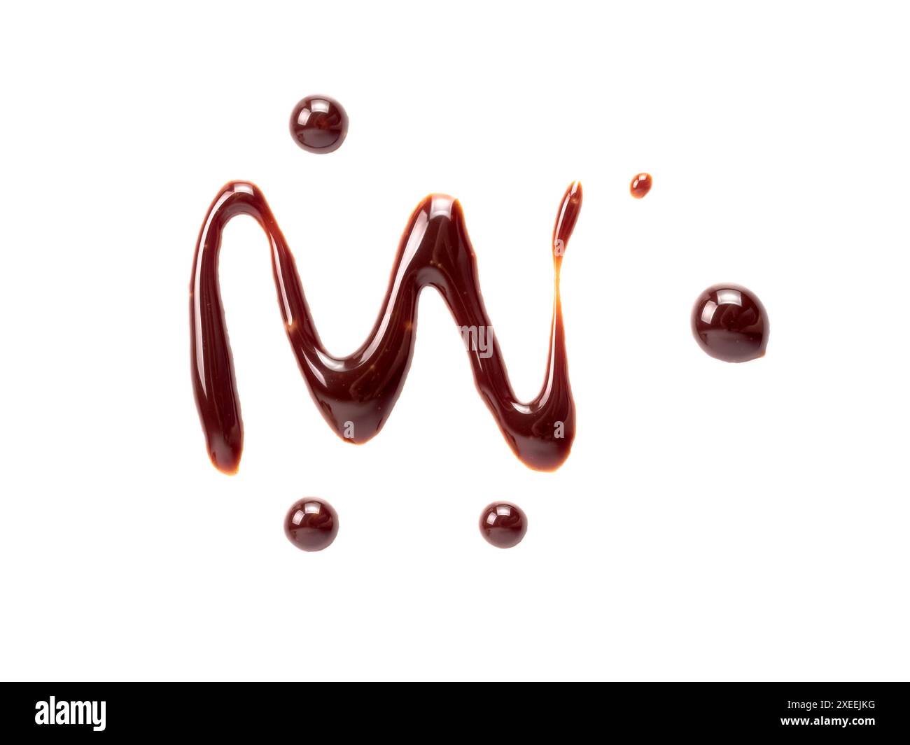 Chocolate sauce isolated on white background Stock Photo