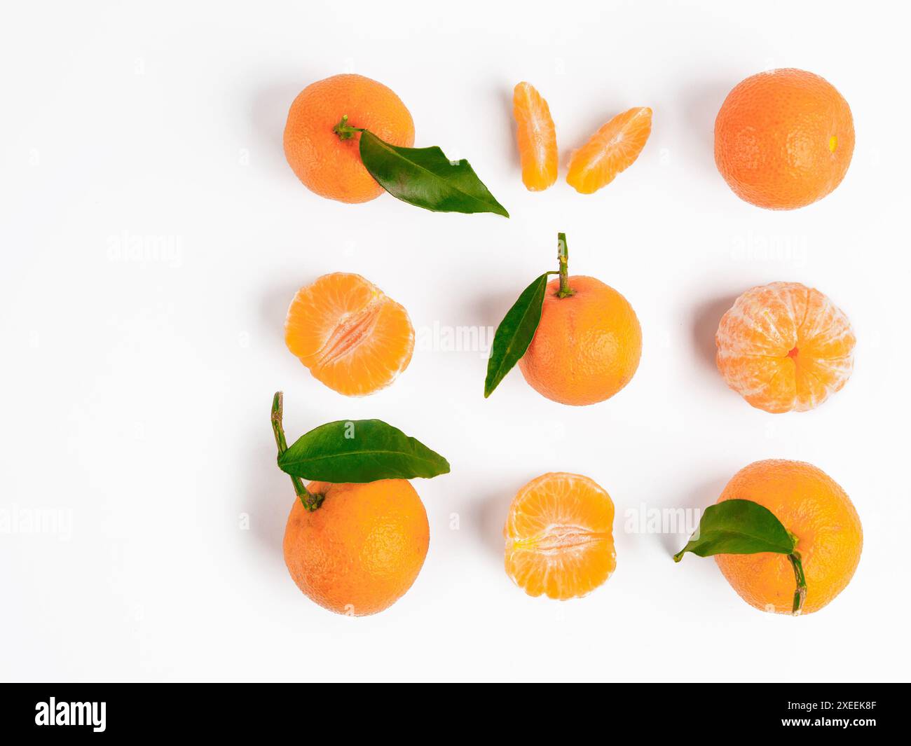 Christmas mandarin or tangerines seamless pattern Stock Photo