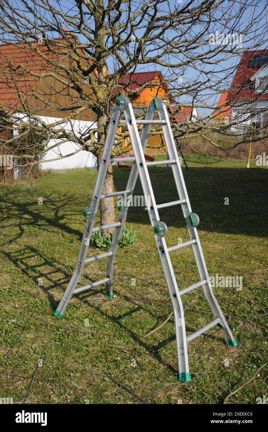Stehleiter, stepladder Stock Photo