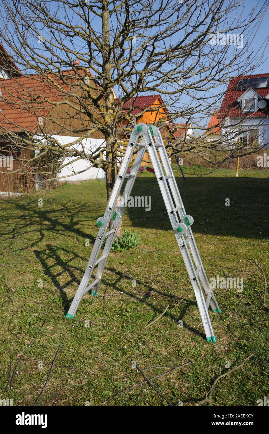 Stehleiter, stepladder Stock Photo