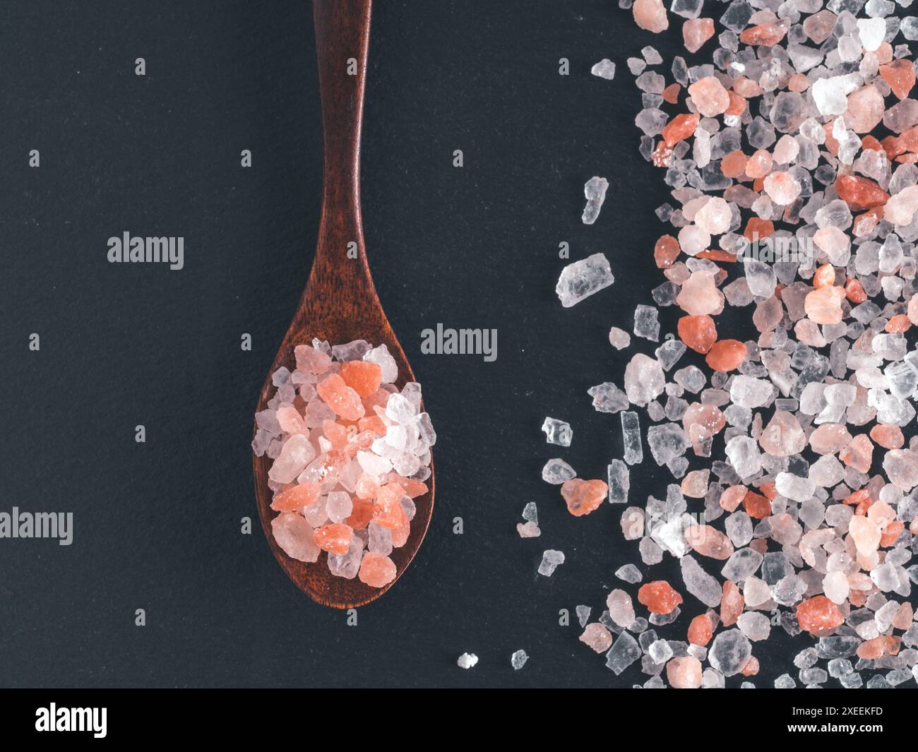 Himalayan pink salt in crystals Stock Photo