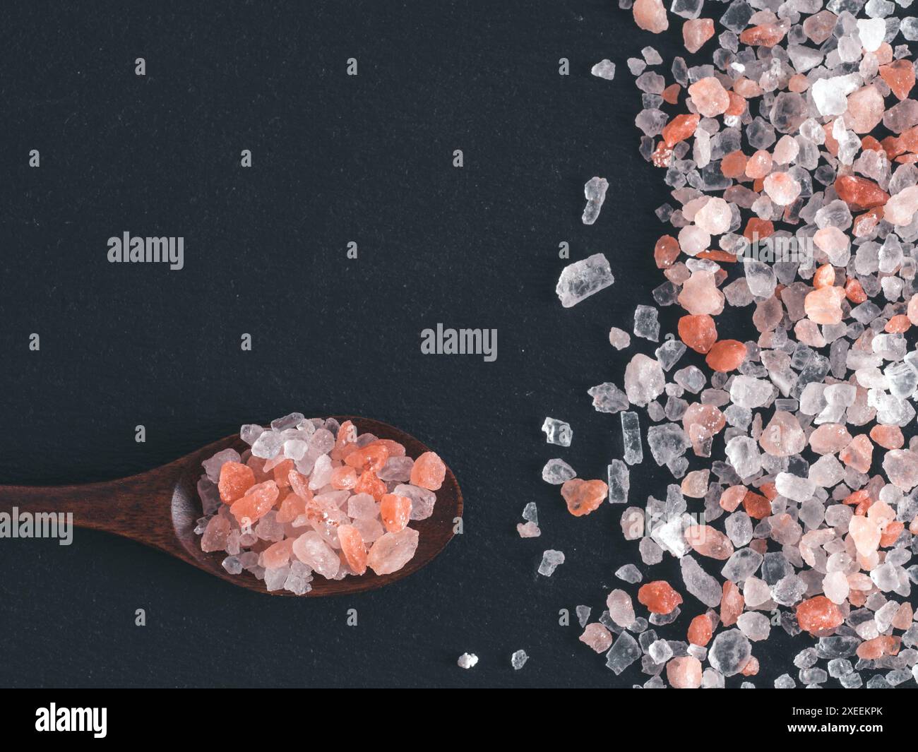 Himalayan pink salt in crystals Stock Photo