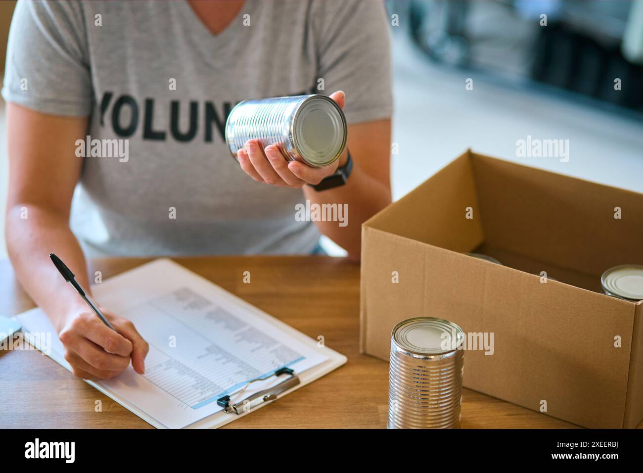 Close up food bank worker hi-res stock photography and images - Alamy