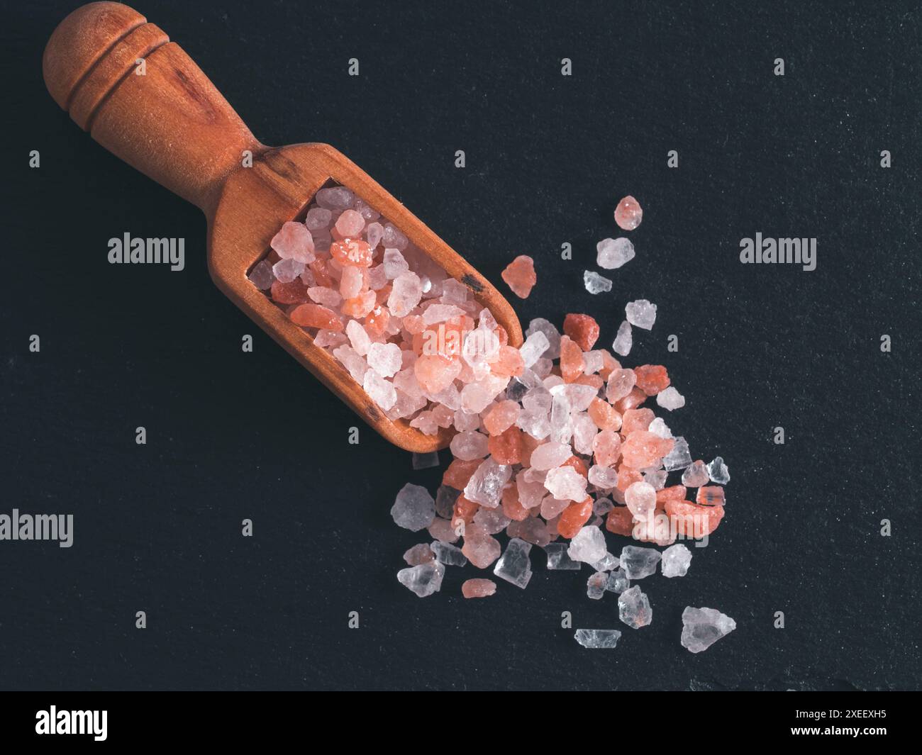Himalayan pink salt in crystals Stock Photo