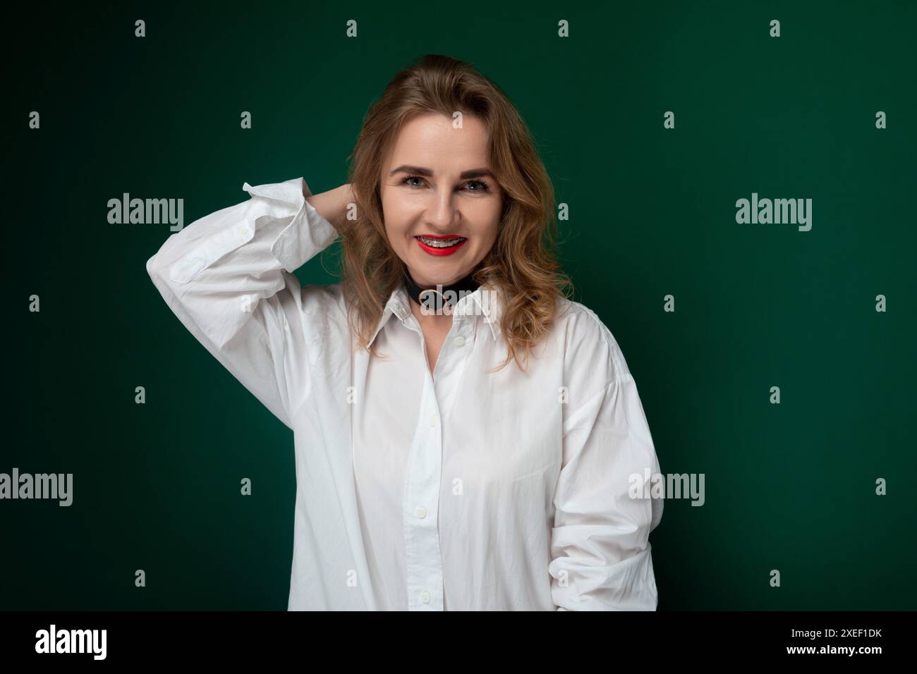 Woman outdoors white shirt hi-res stock photography and images - Alamy