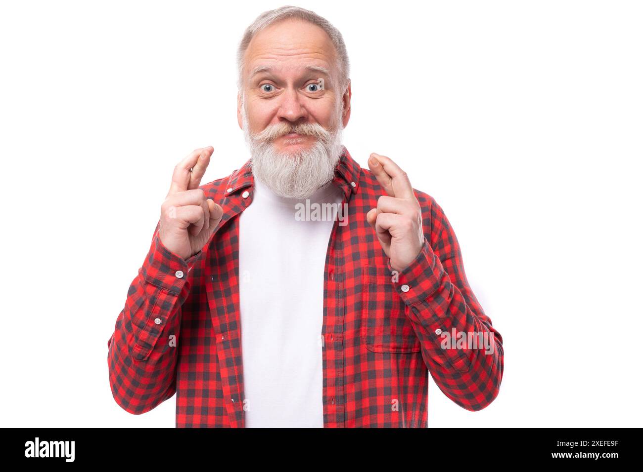 Man beard red shirt hi-res stock photography and images - Alamy