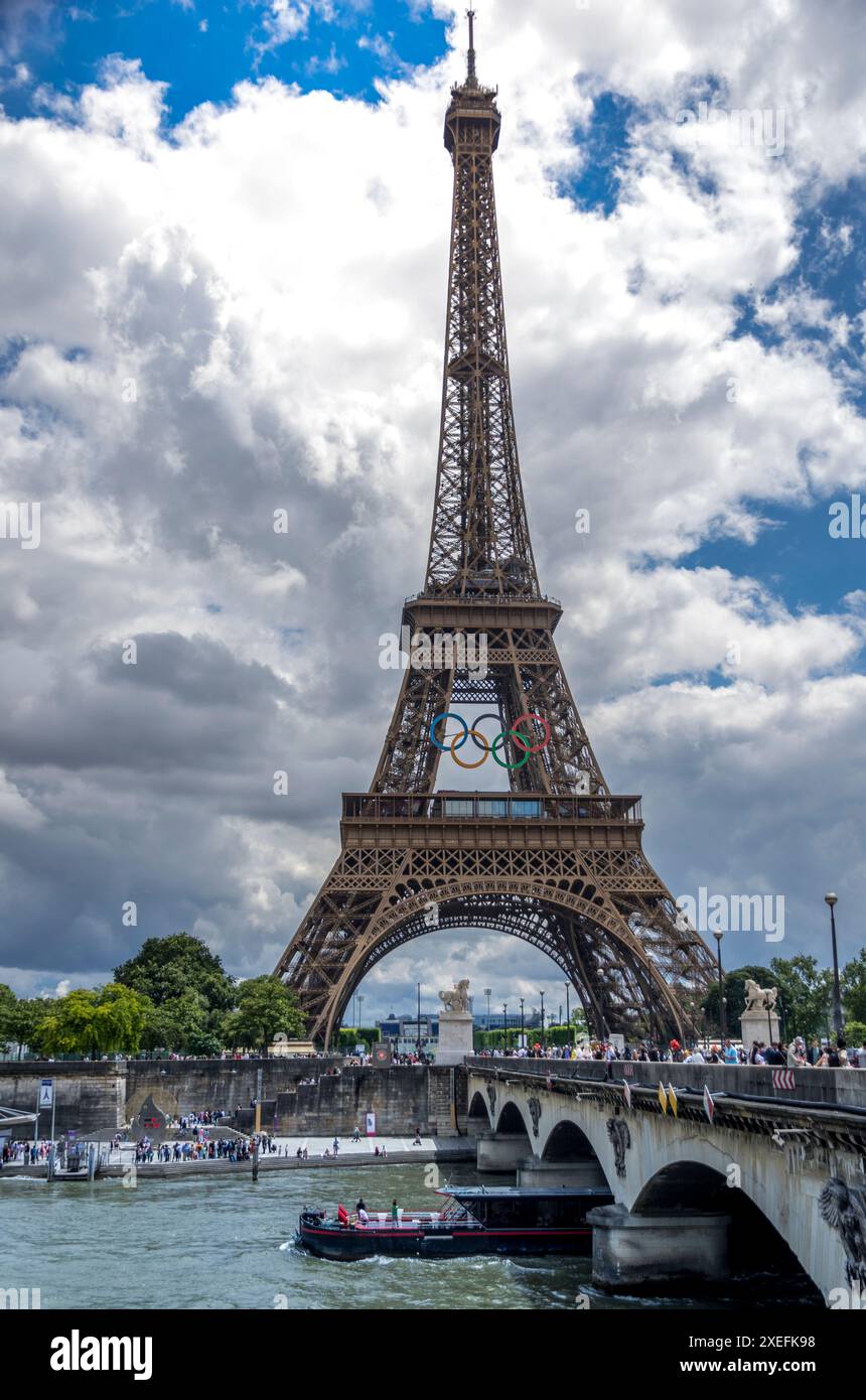 Eifel Tower, Paris, France. Stock Photo