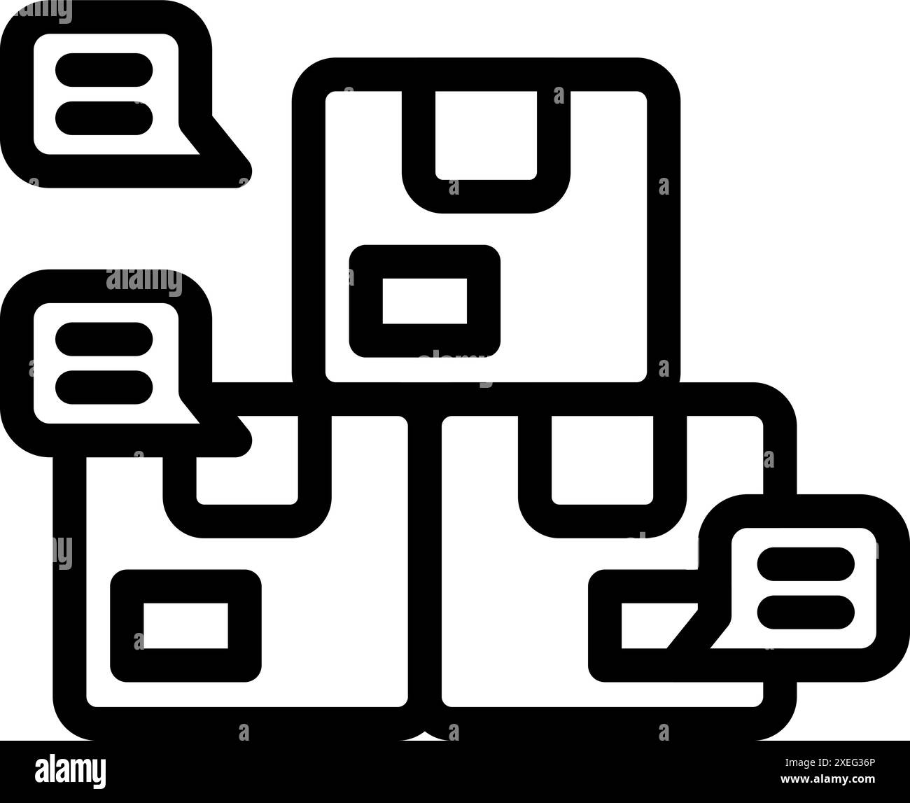 Icon of a warehouse management system optimizing logistics and ...