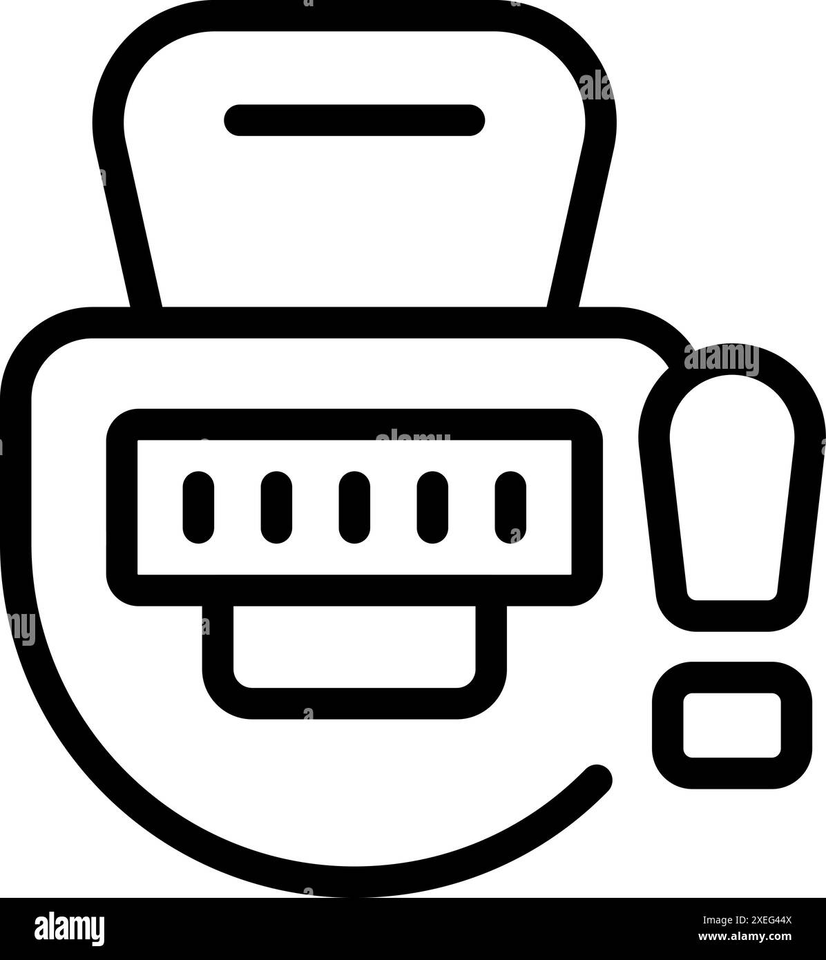 Electronic counter showing error message, simple design for web and mobile Stock Vector