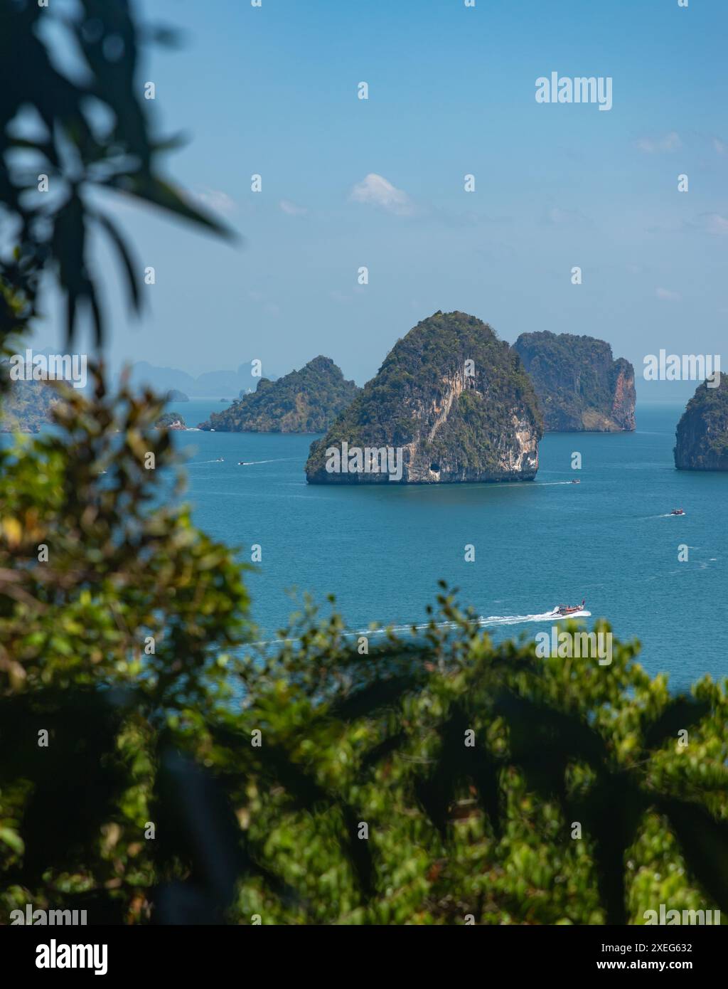 A picture of the Lao Lading Island group as seen from the Hong Island Viewpoint. Stock Photo