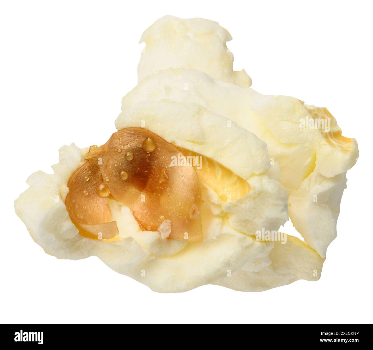 Sweet popcorn on isolated background, close up Stock Photo