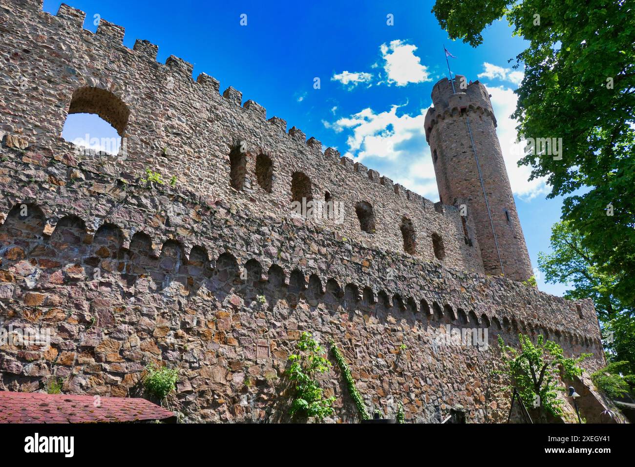 Auerbach Castle, Bensheim-Auerbach, Bergstrasse, Hesse Stock Photo