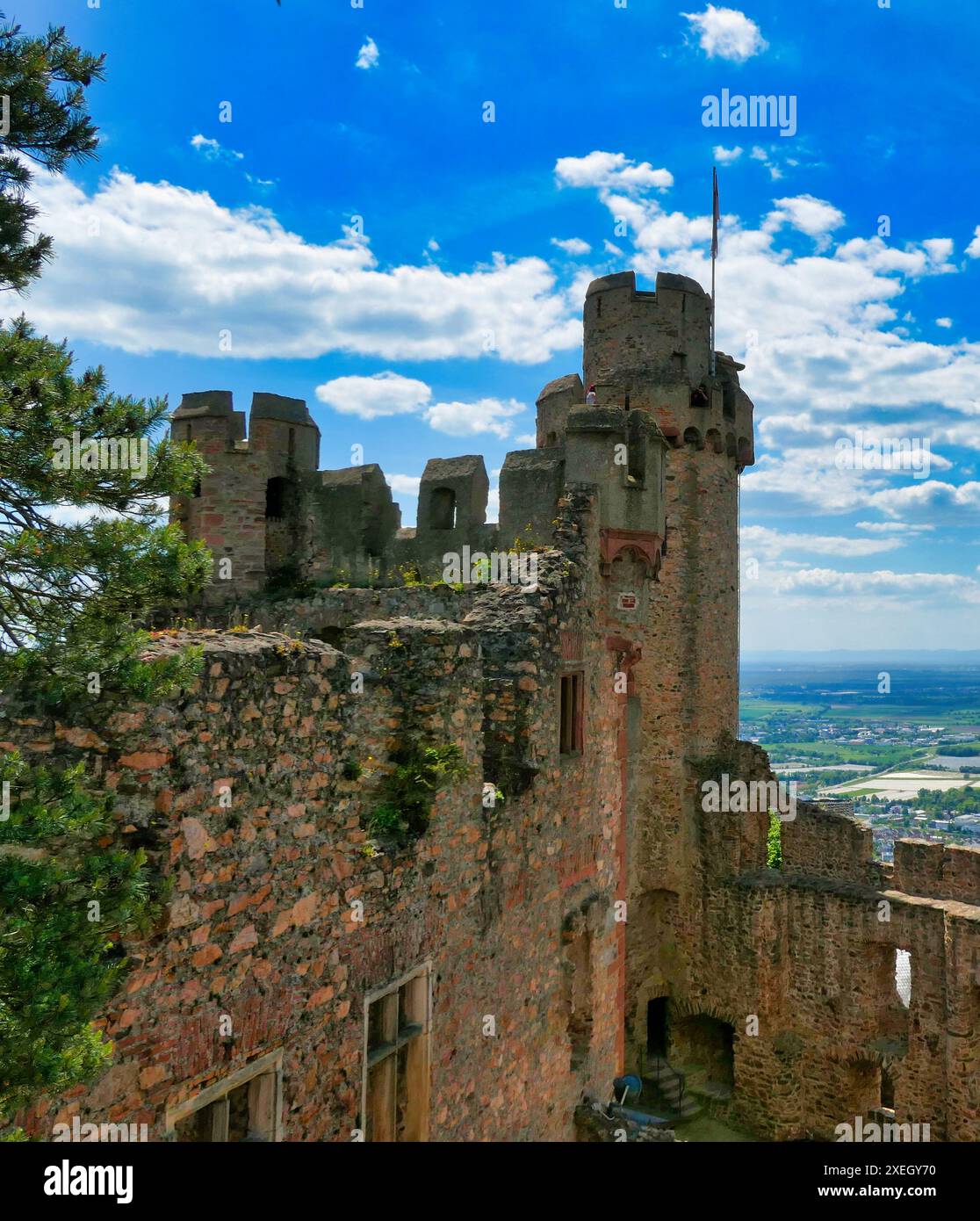 Auerbach Castle, Bensheim-Auerbach, Bergstrasse, Hesse Stock Photo