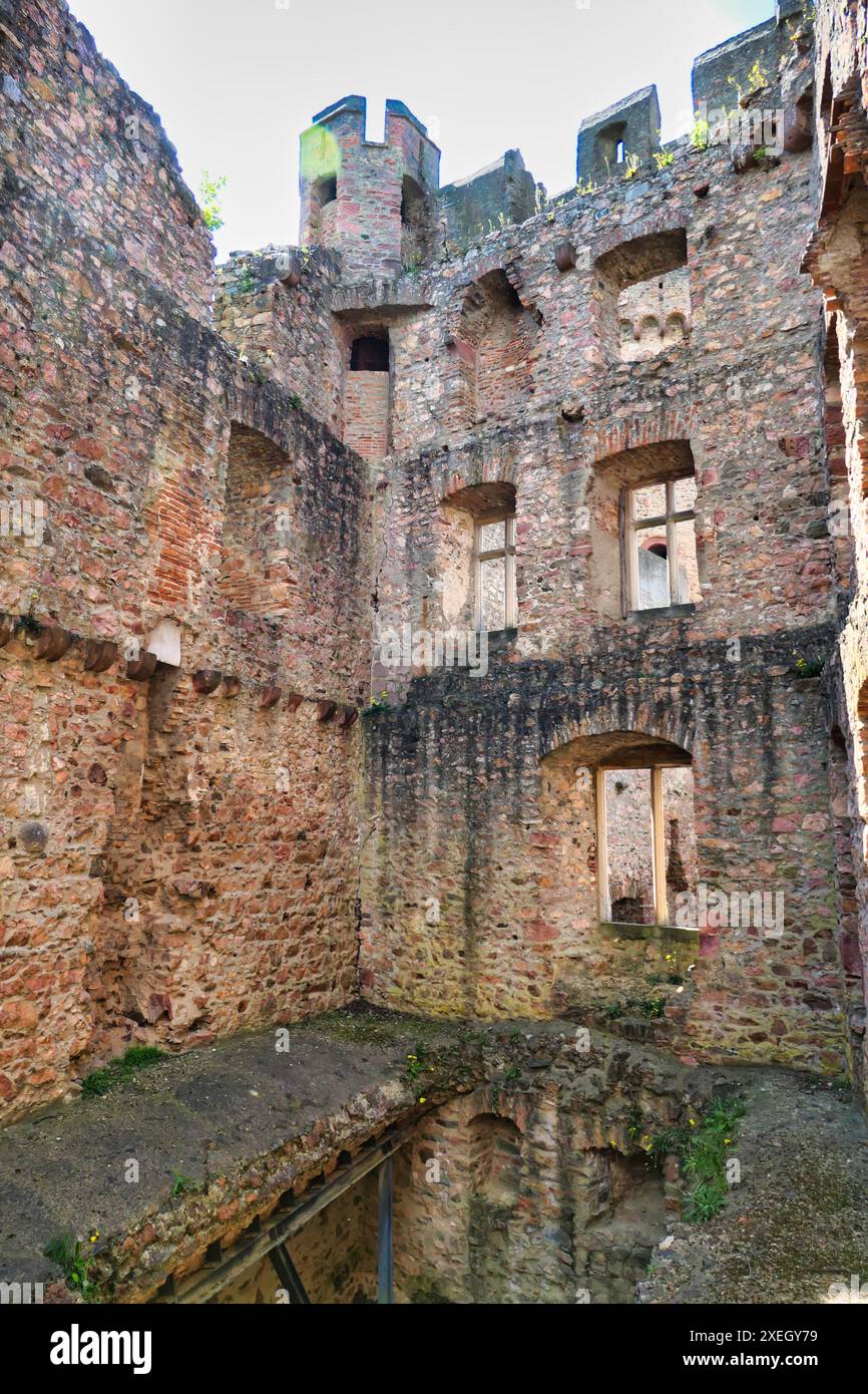 Auerbach Castle, Bensheim-Auerbach, Bergstrasse, Hesse Stock Photo