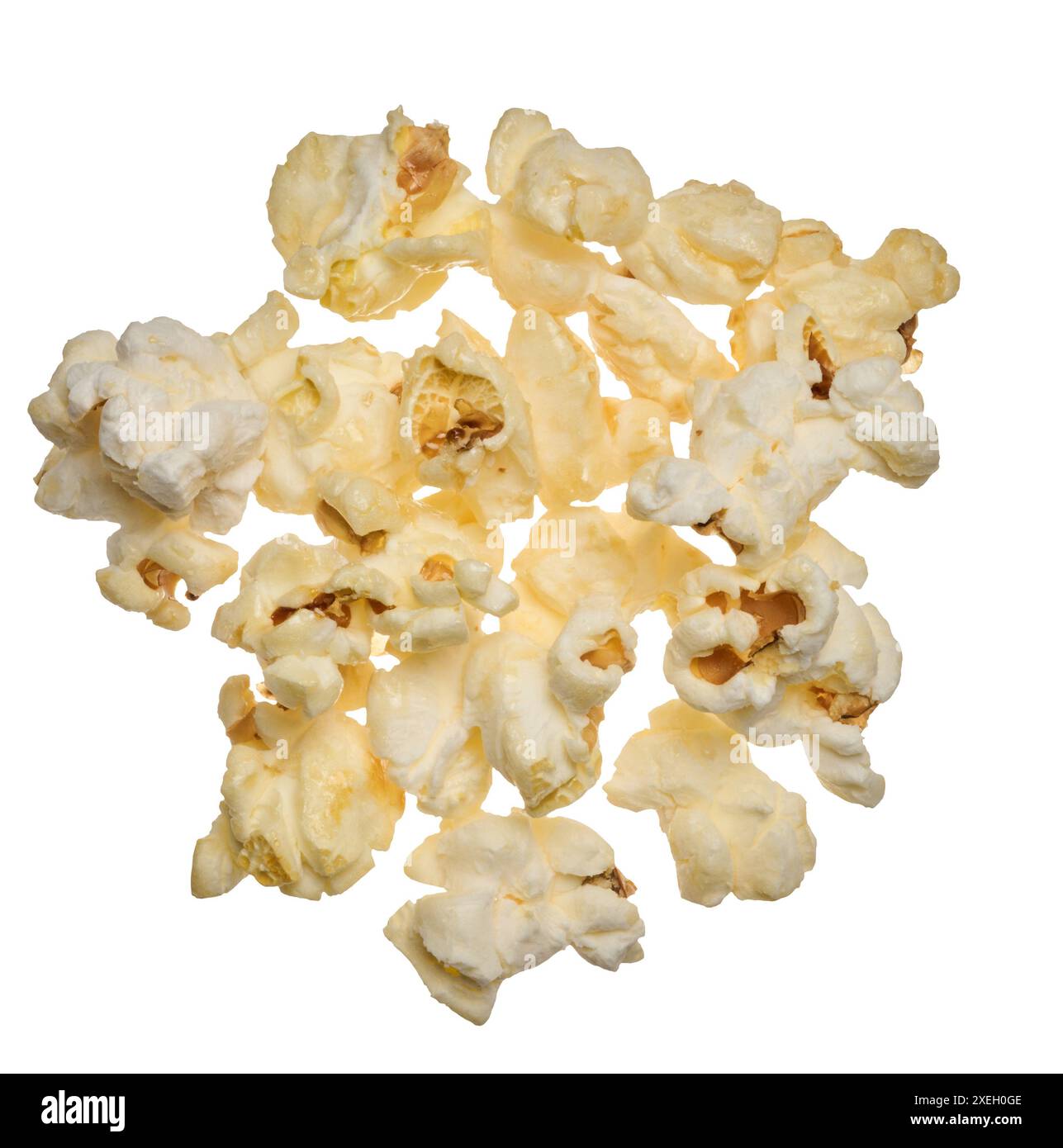 Sweet popcorn on isolated background Stock Photo