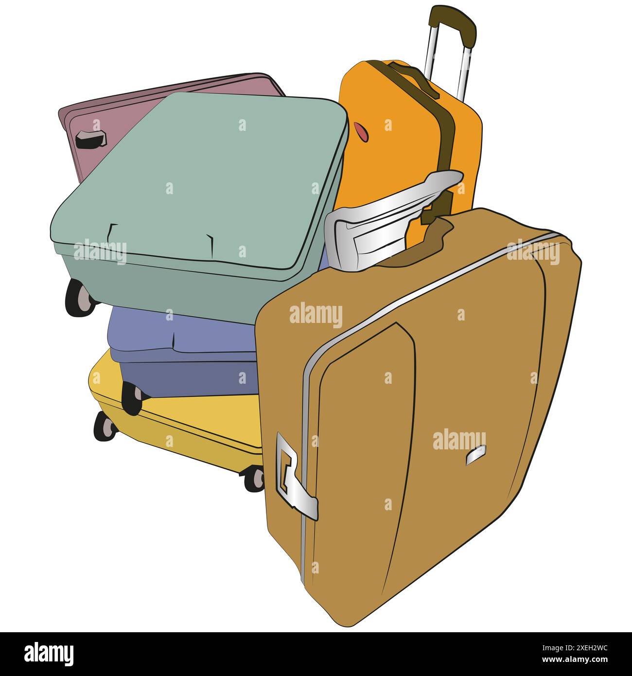 Suitcase Mountain Stock Photo