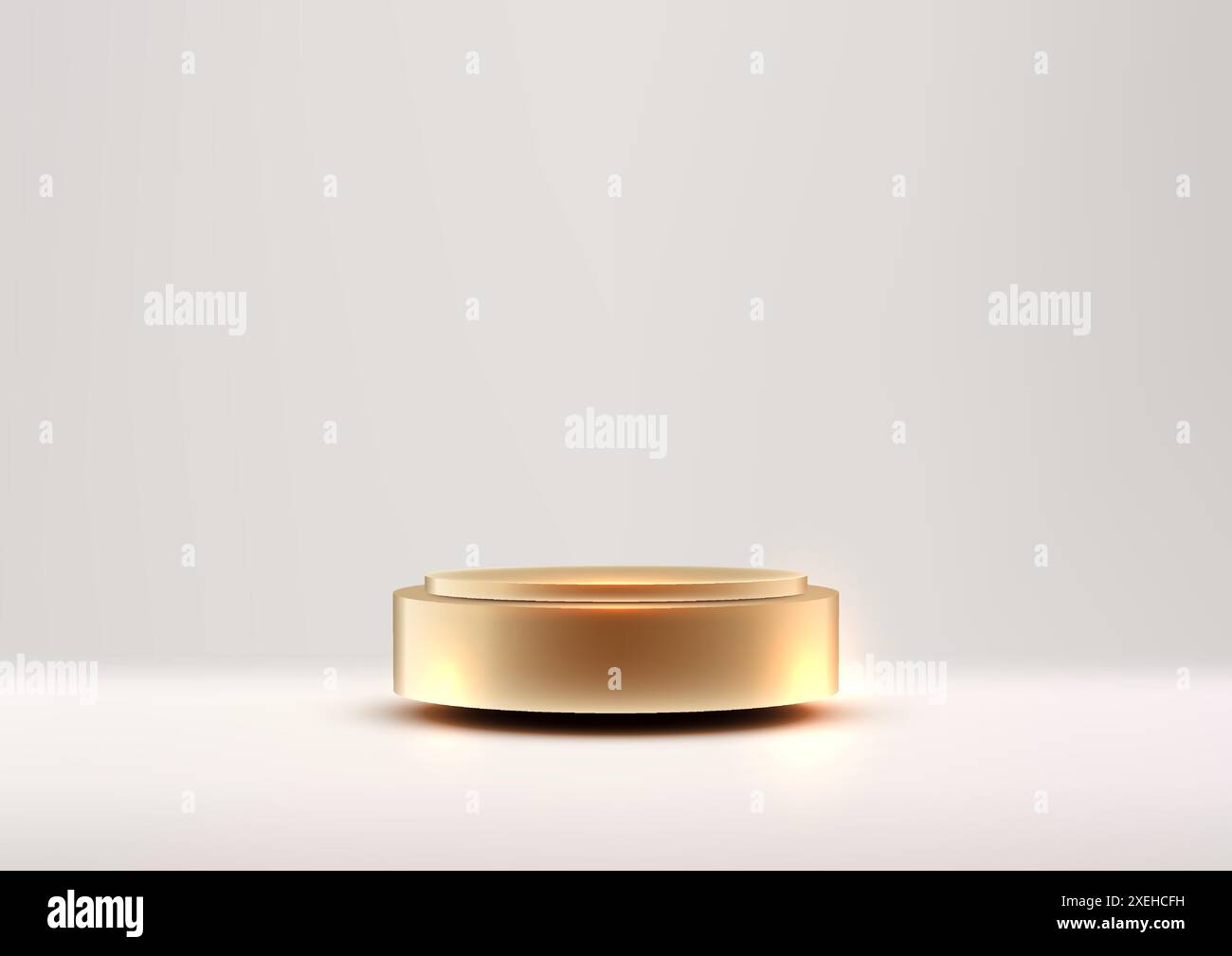 Luxury 3D Gold Podium on White Background for Minimal Product Display ...