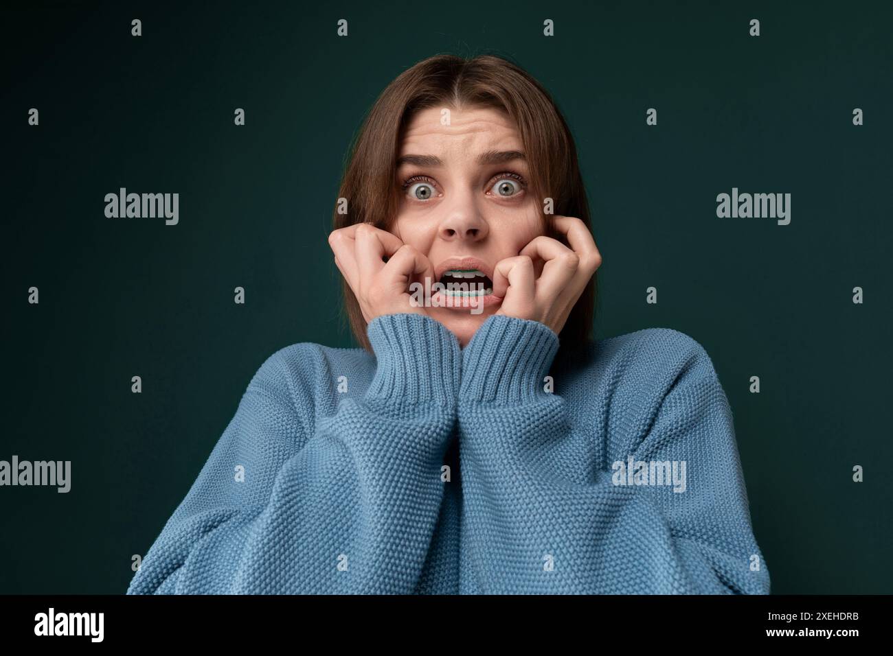 Woman Expressing Surprise Stock Photo