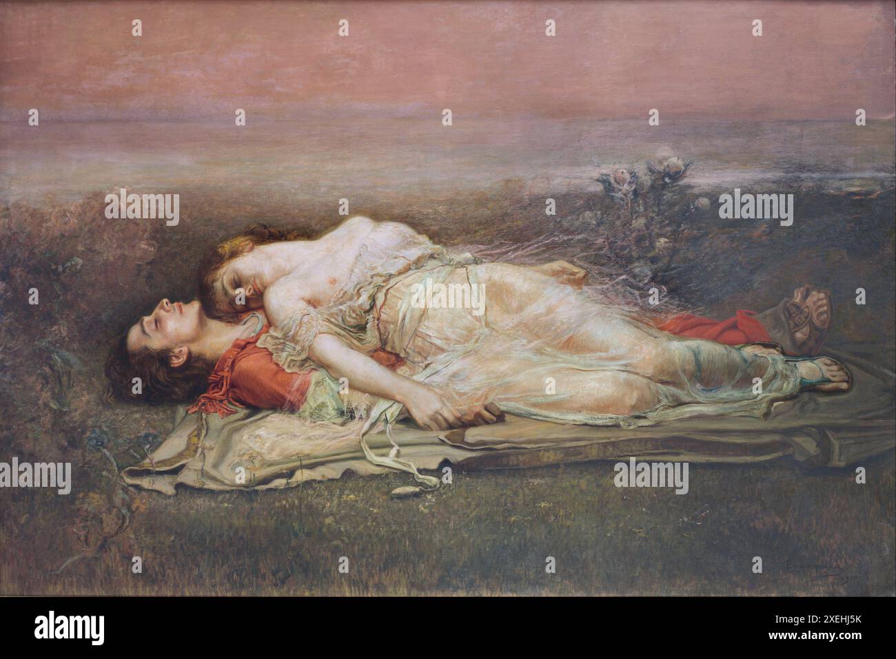 Rogelio de Egusquiza - Tristan and Isolt (Death) - Stock Photo