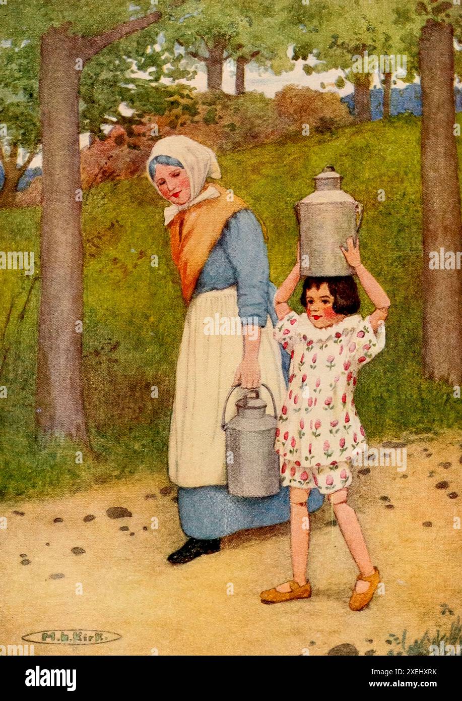 THE PUPPET HAD TO RESIGN HIMSELF TO CARRY IT ON HIS HEAD Pinocchio : the story of a puppet by Carlo Lorenzini Collodi, 1826-1890; painted by Maria Louise Kirk, Publication date 1920 Publisher Philadelphia ; London : J. B. Lippincott Co. Stock Photo