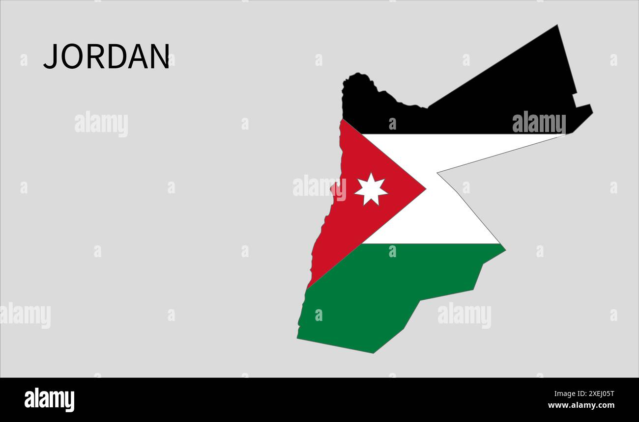 Jordan Flag Map Official Color With Proportion Fully Editable Jordan Flag Map Official Color With Proportion Fully Editable