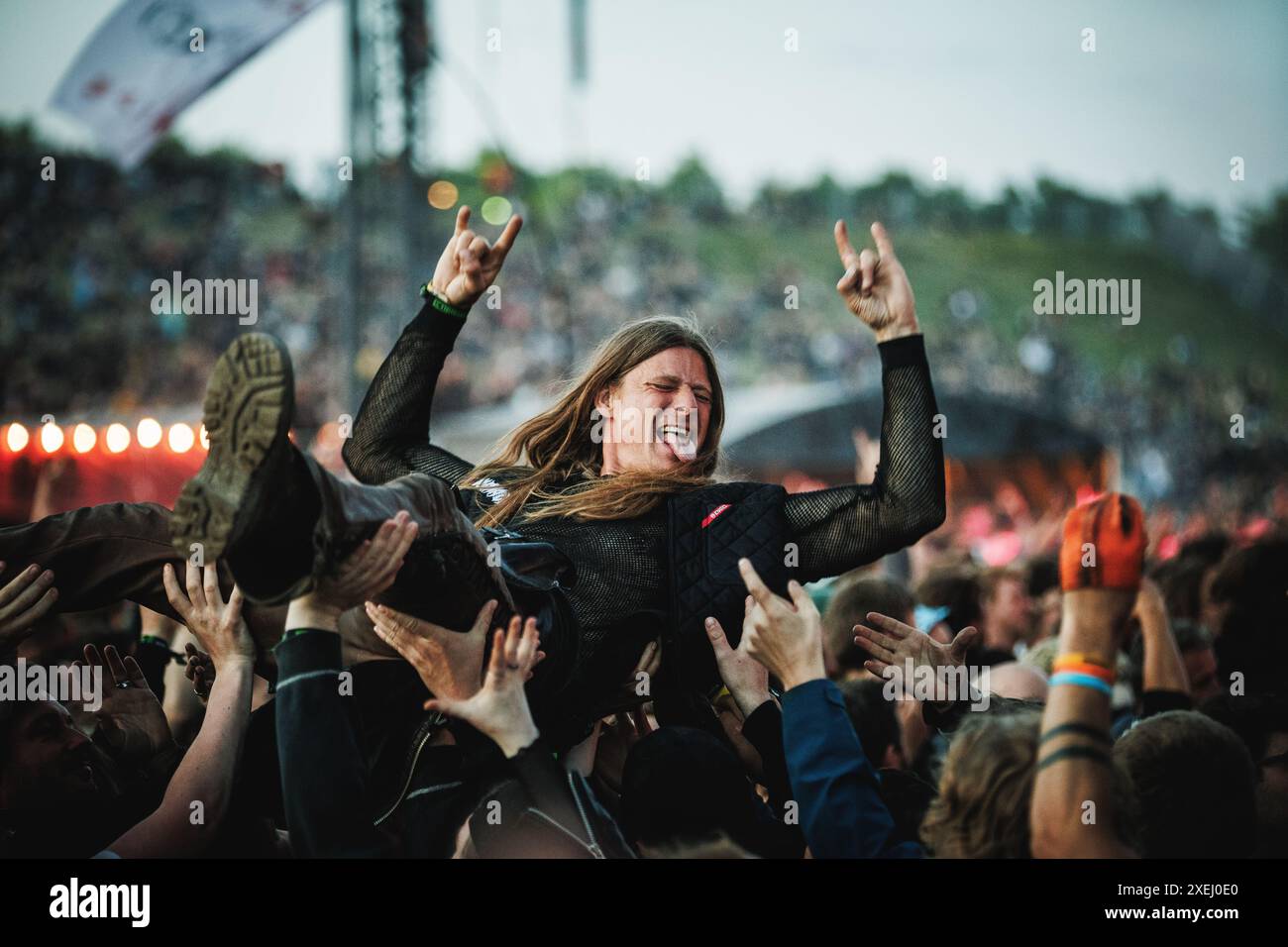 Copenhagen, Denmark. 20th, June 2024. Concert goers attend a live ...