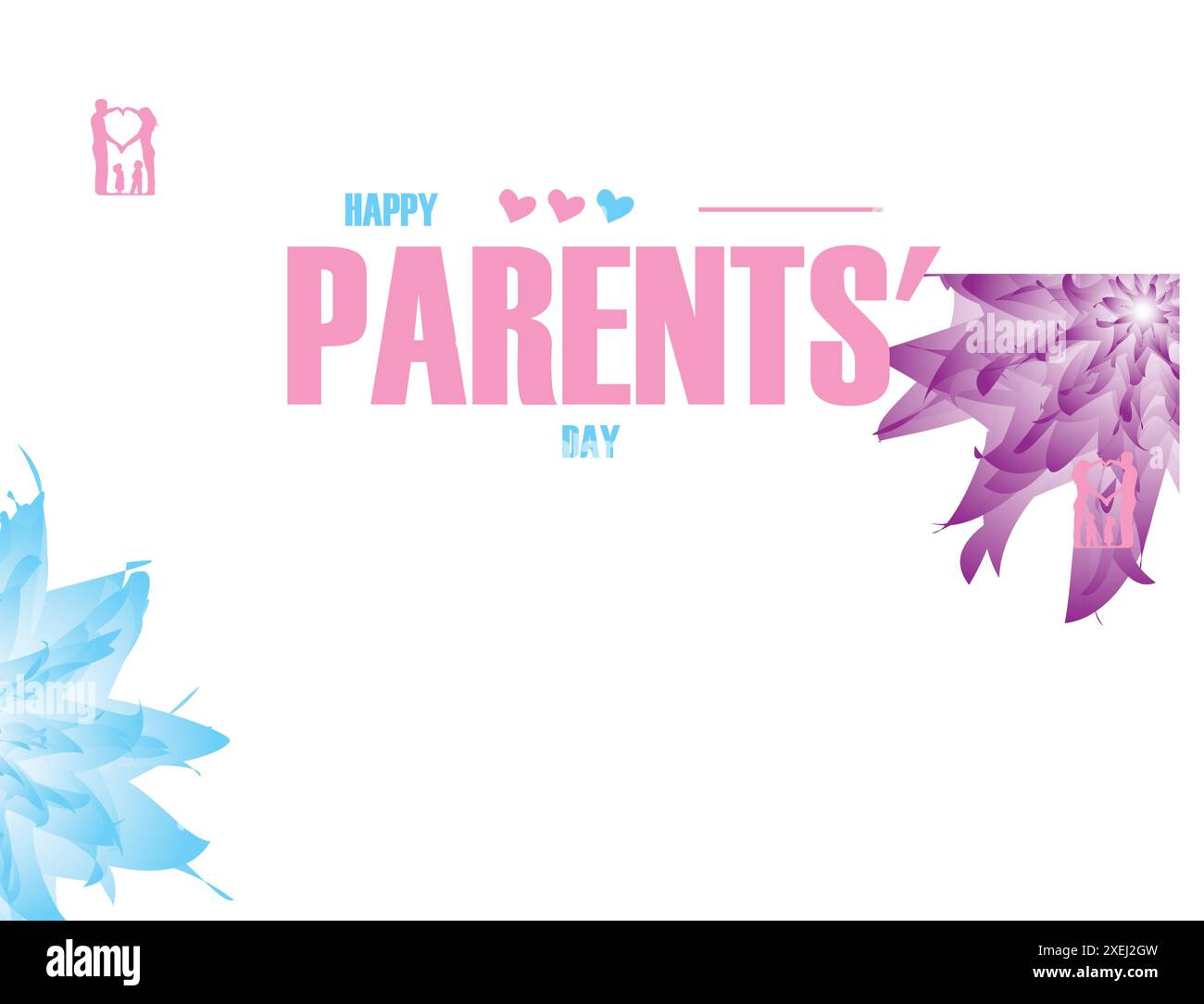 Vibrant Parents Day Setting Celebrate love and family Stock Vector