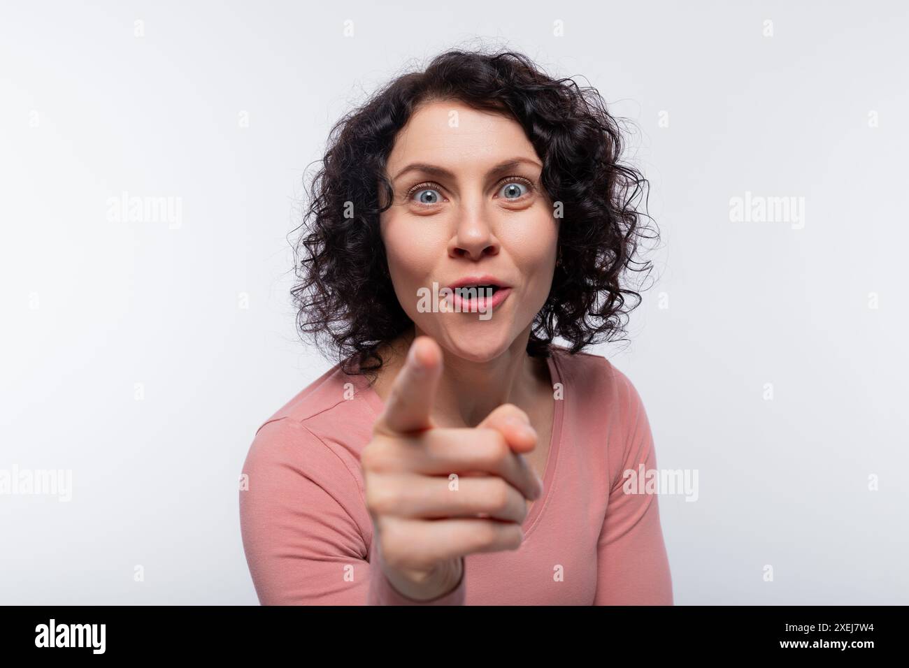 Thumbs up excited beautiful woman hi-res stock photography and images ...