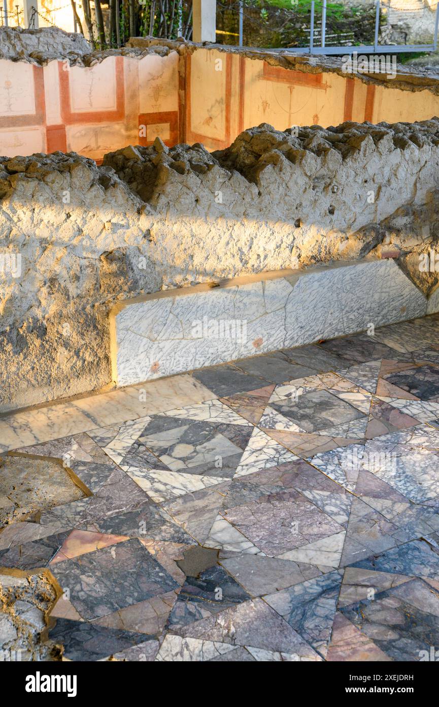Rome. Italy. Villa di Livia at Prima Porta. Section of opus sectile ...