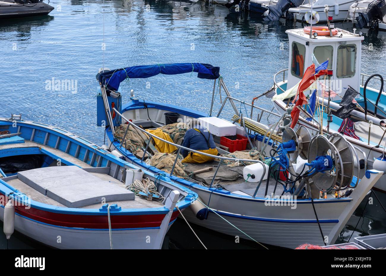 Typical old fishing boats hi-res stock photography and images - Alamy