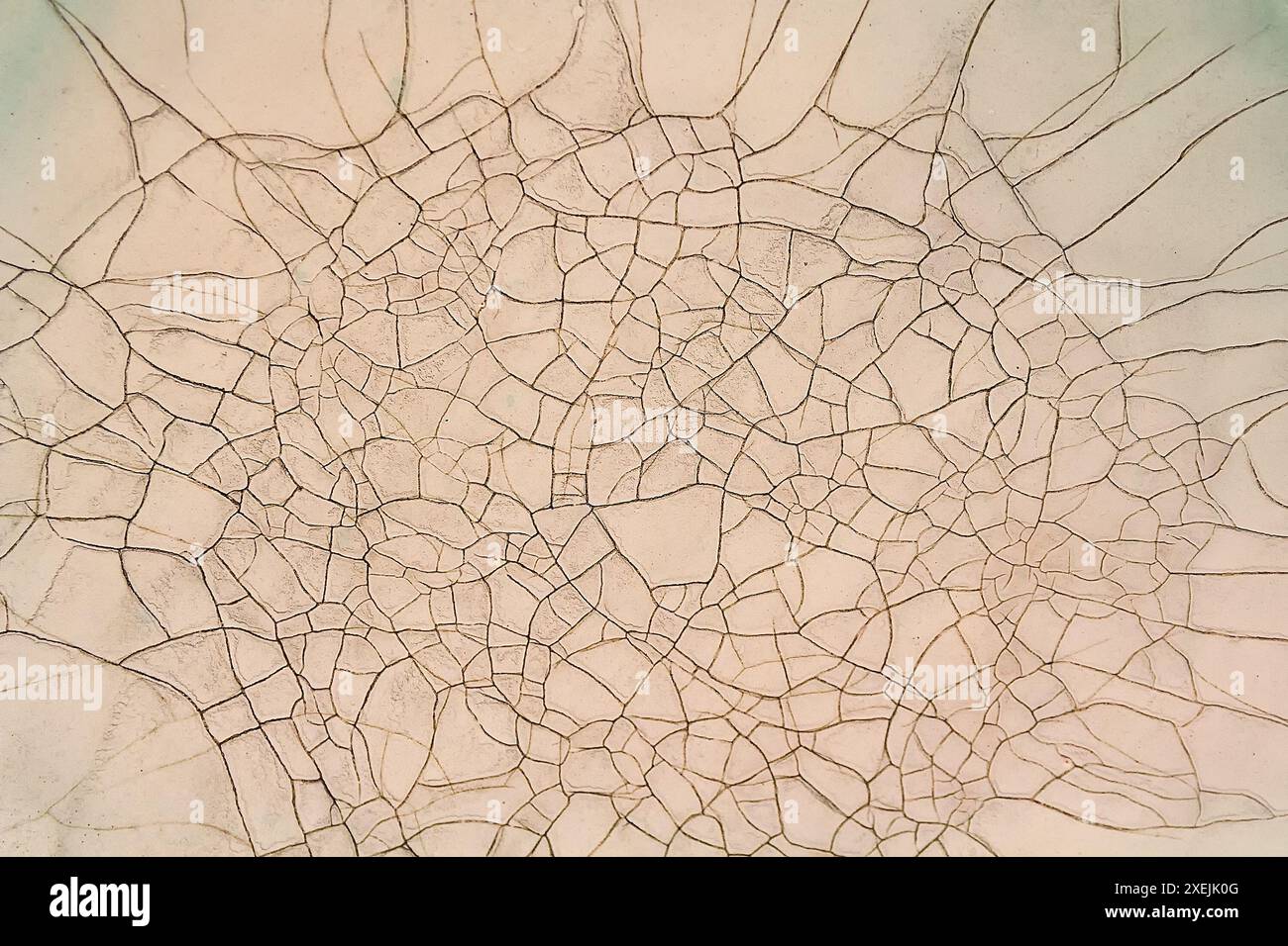 Clay surface with many cracks. Backgrounds and textures Stock Photo