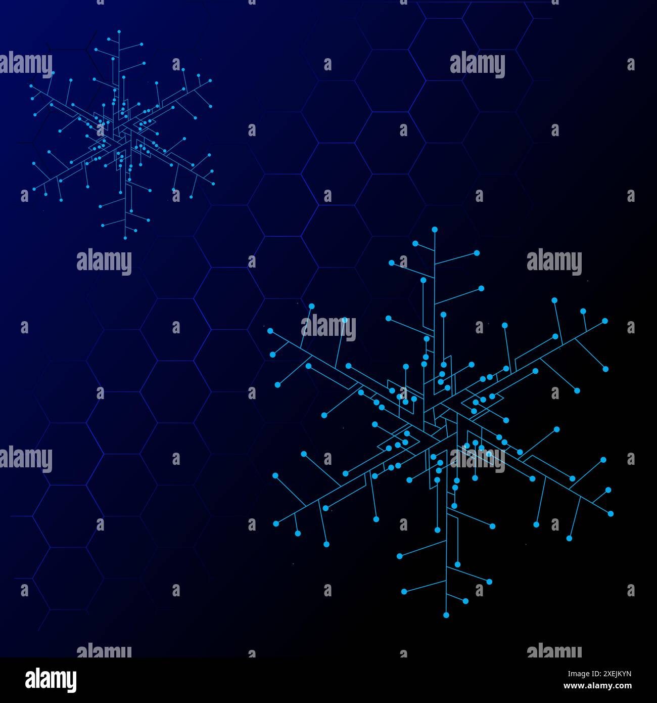 Technology snow electronic logo design for christmas background stock