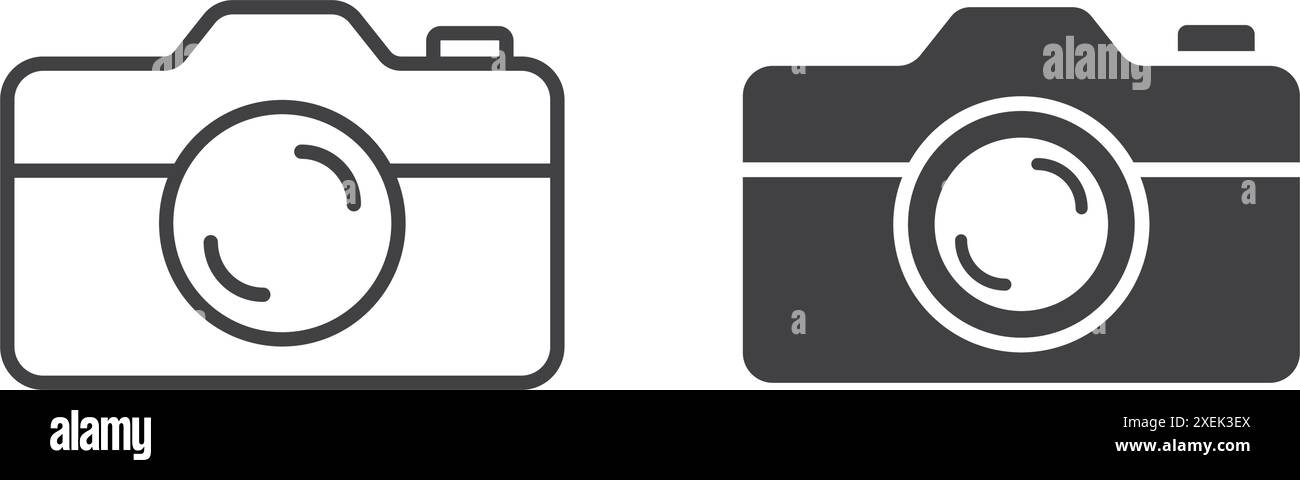 Camera icon in flat style. Photography vector illustration on isolated ...