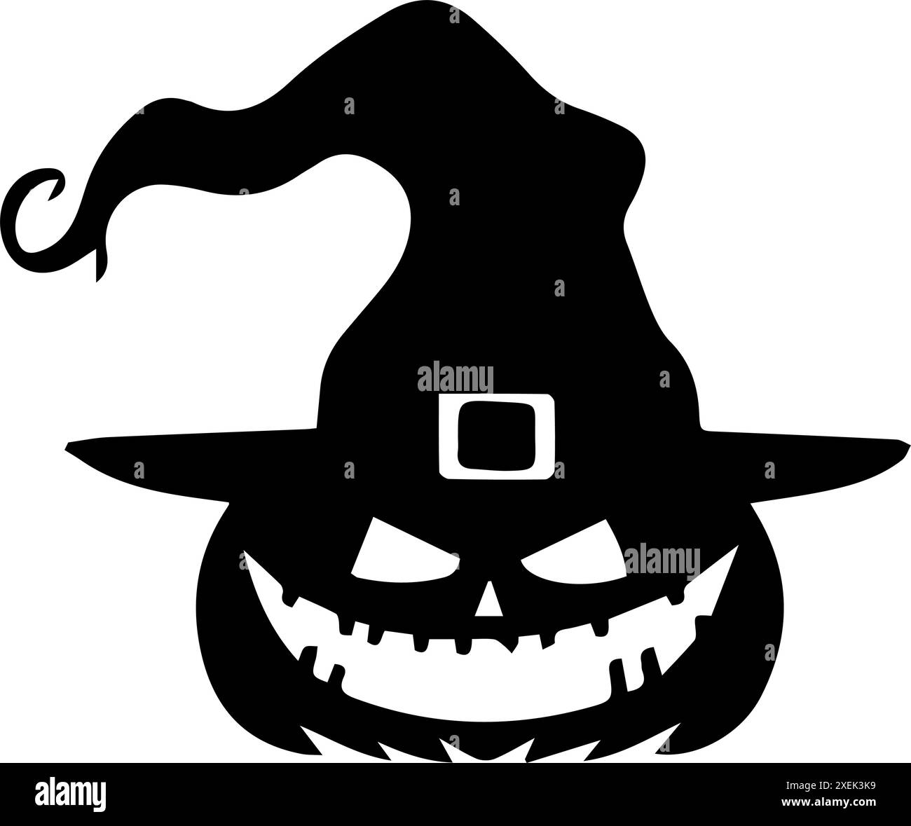 Witch Hat Pumpkin Silhouette vector Stock Vector Image & Art - Alamy