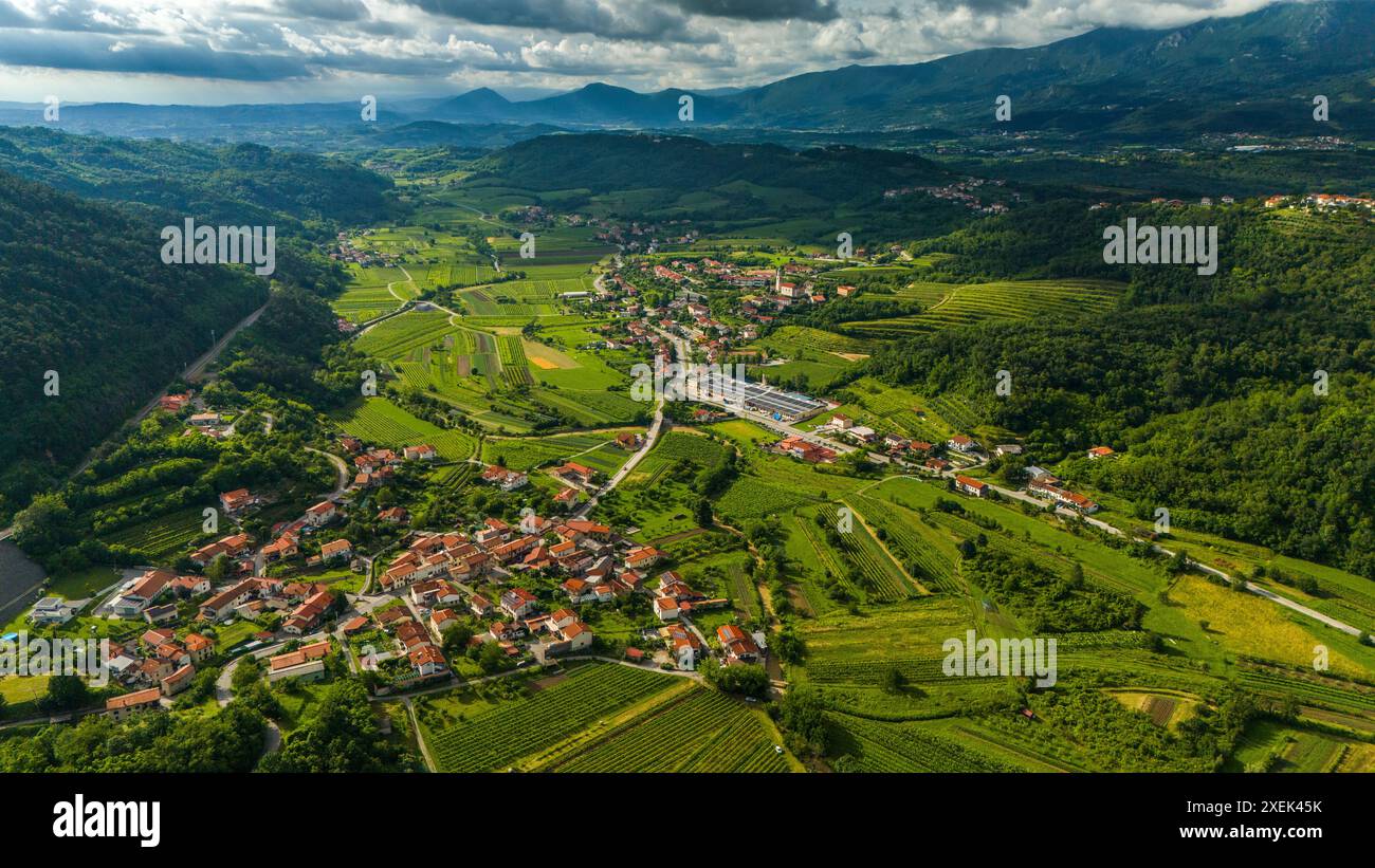 Aerial view valley rolling hills hi-res stock photography and images ...