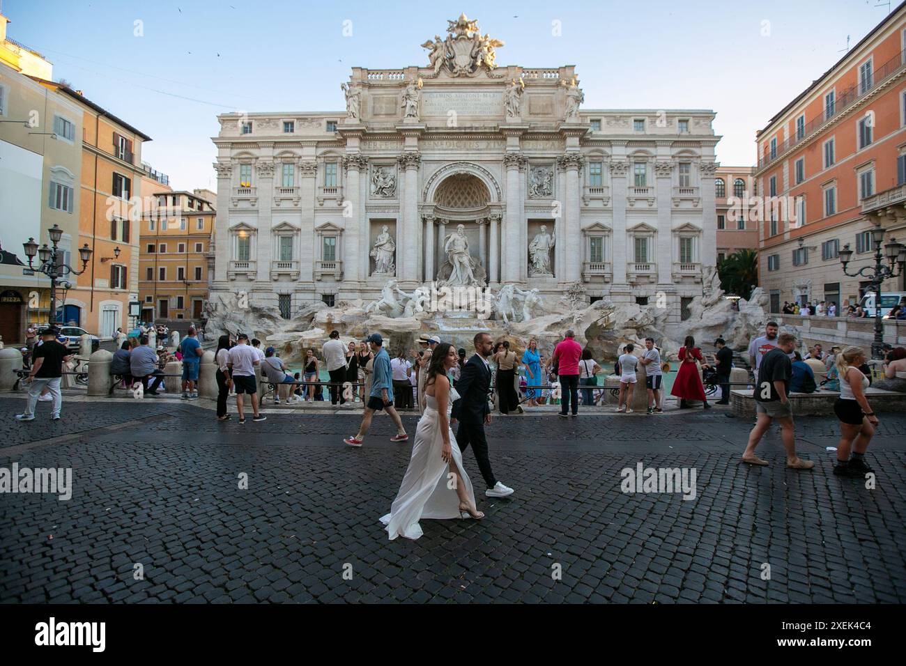 News In Rome Rome, Italy. 28th June, 2024. People visit the Trevi Fountain in Rome ...