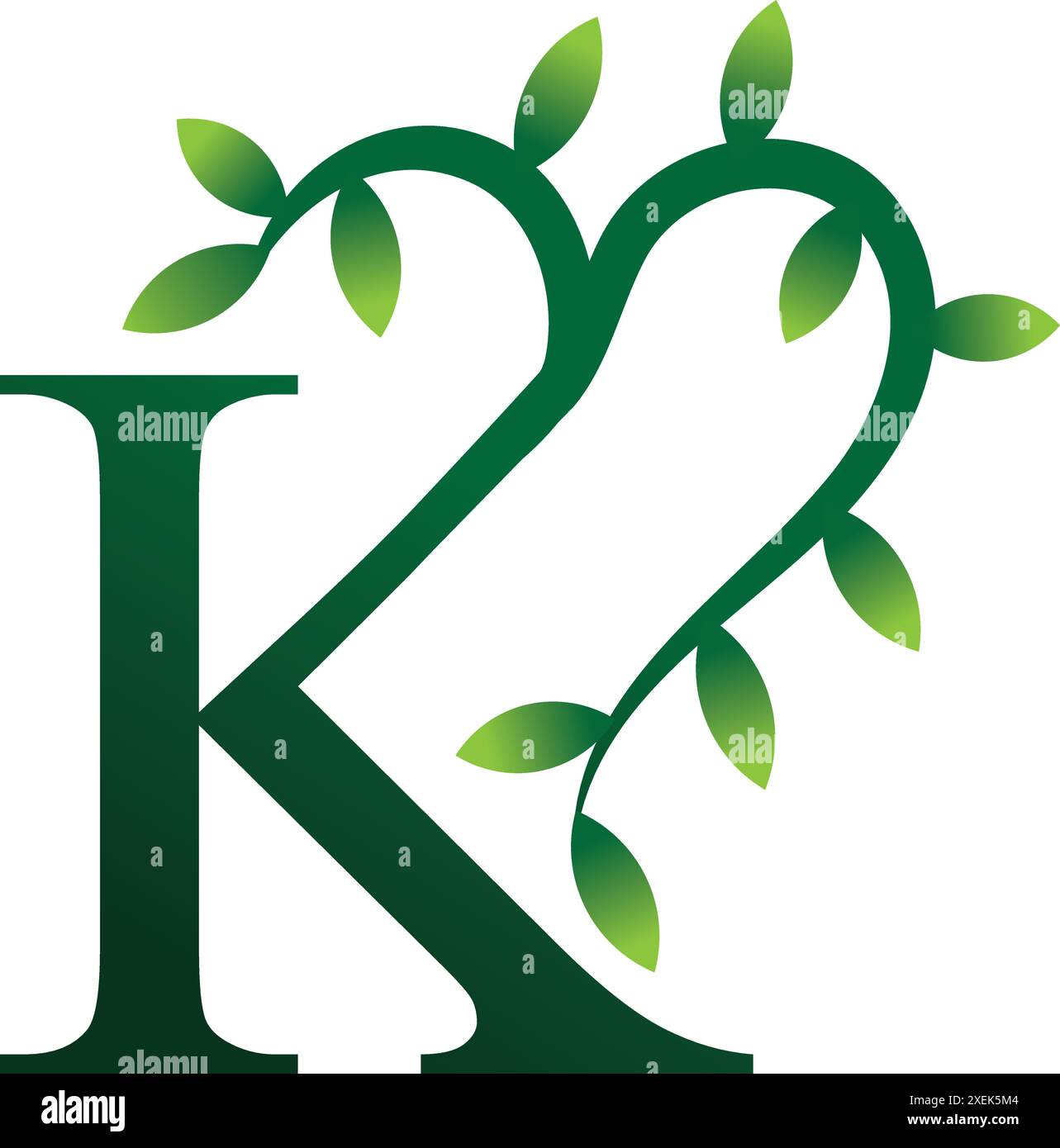 K logo leaf hi-res stock photography and images - Alamy