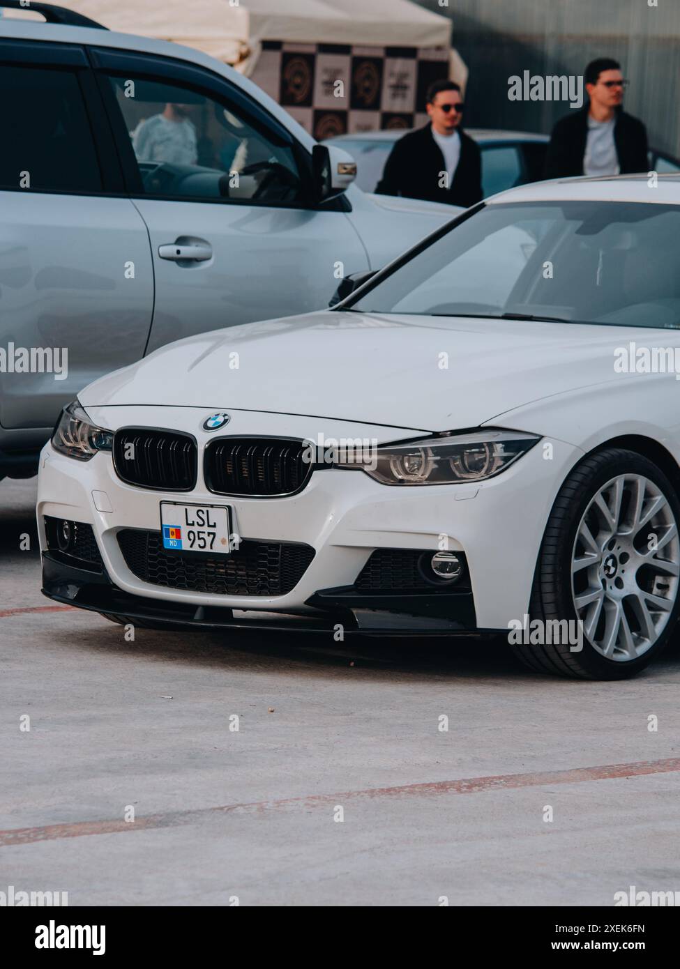 White BMW 3 Series Stock Photo