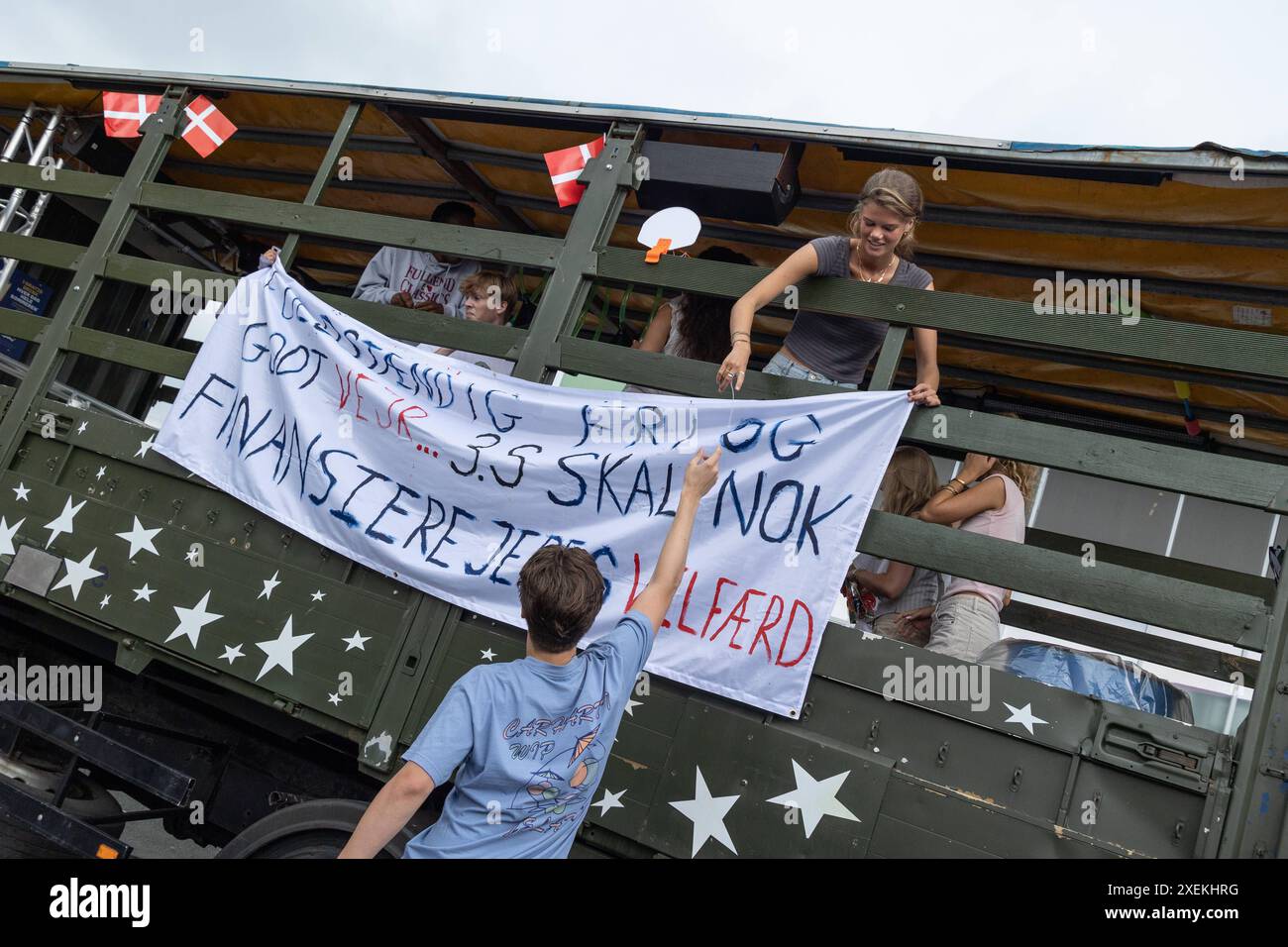 Newly graduated Danish students celebrating on Friday, June 28, 2024 ...