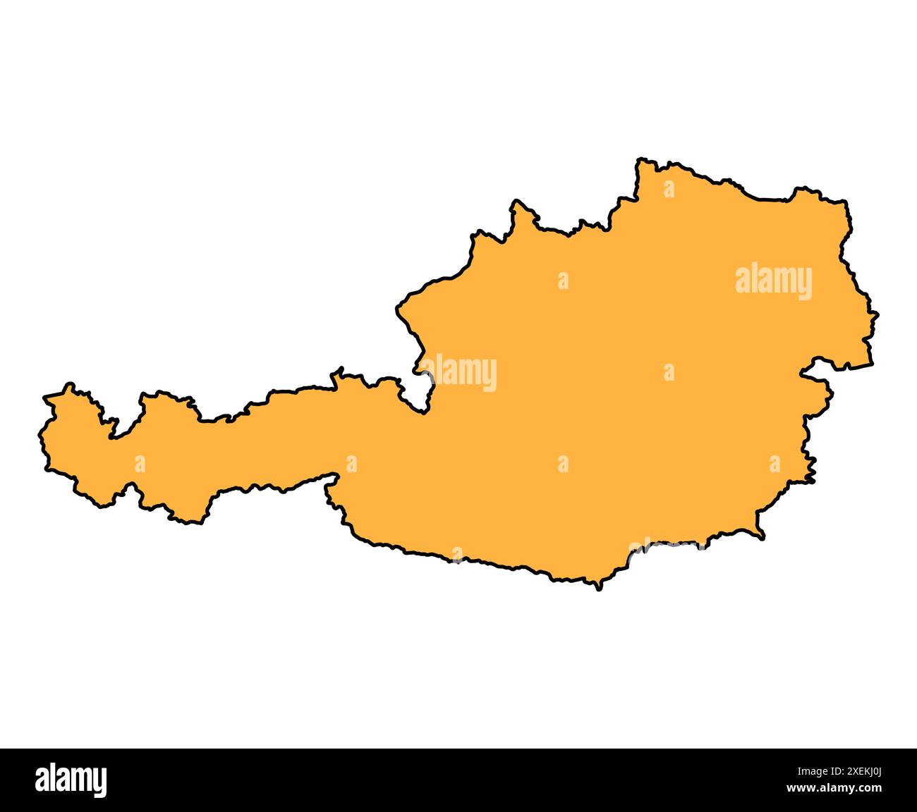 Austria map symbol shape, travel web flat concept icon symbol vector ...