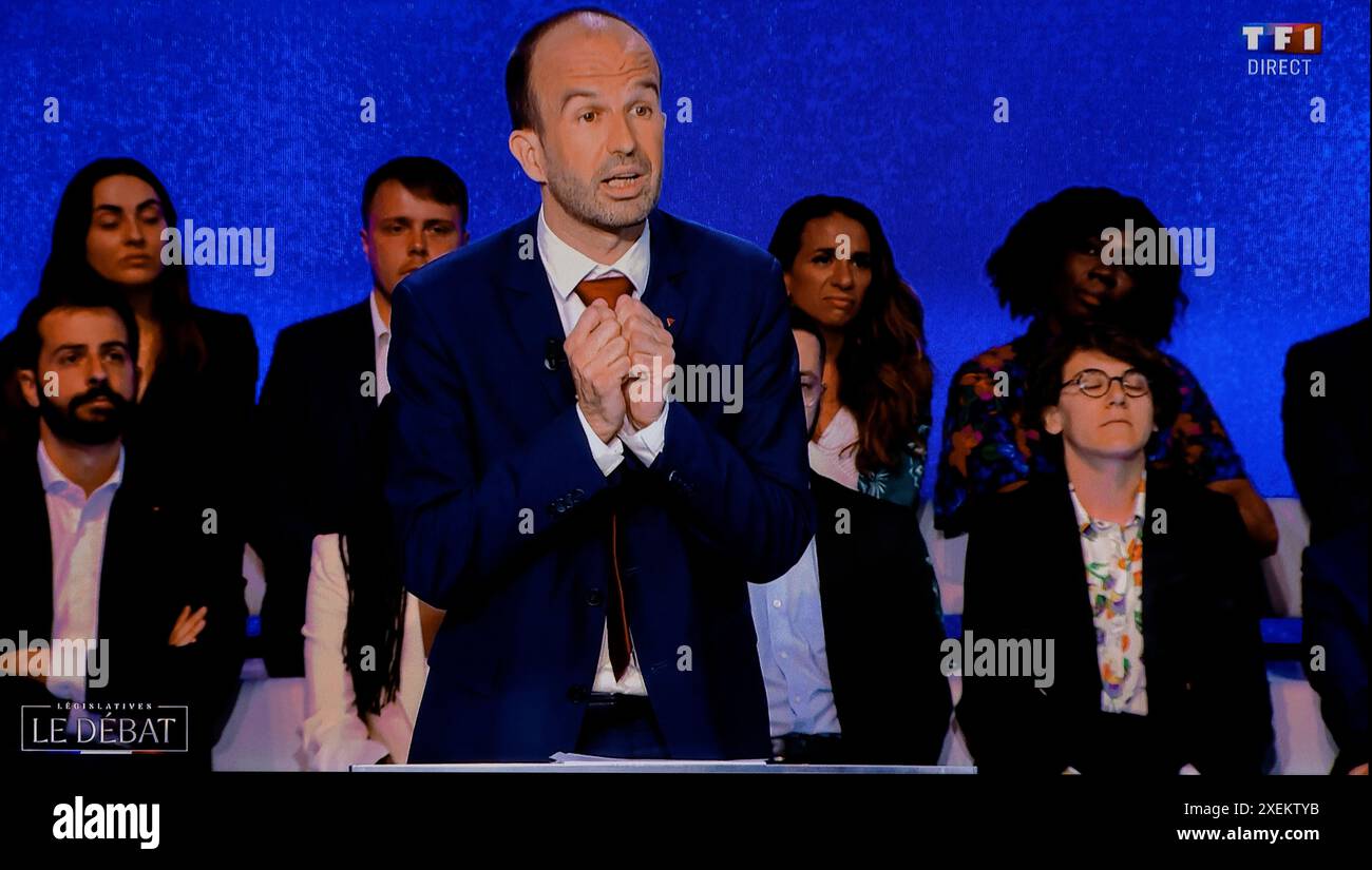 TV DEBATE LEGISLATIVES 2024 Stock Photo