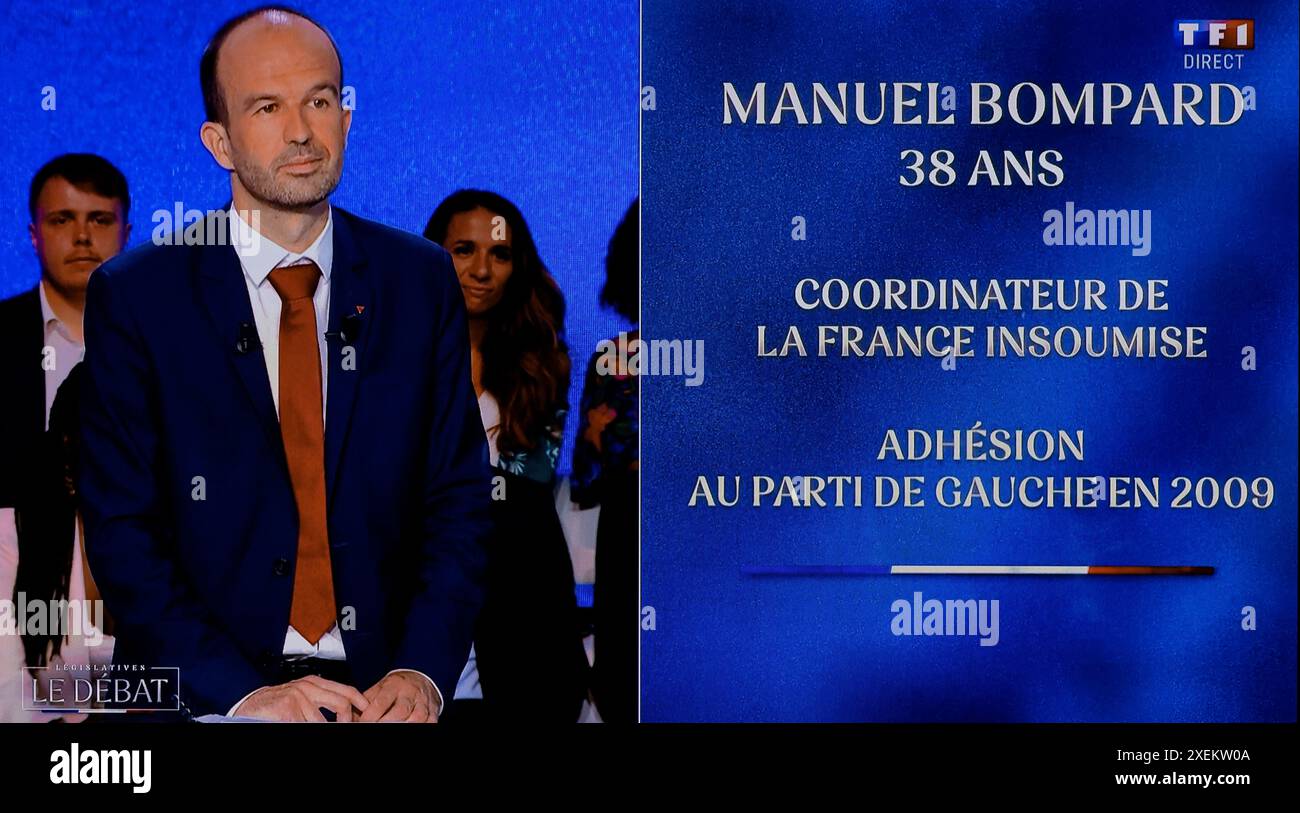 TV DEBATE LEGISLATIVES 2024 Stock Photo