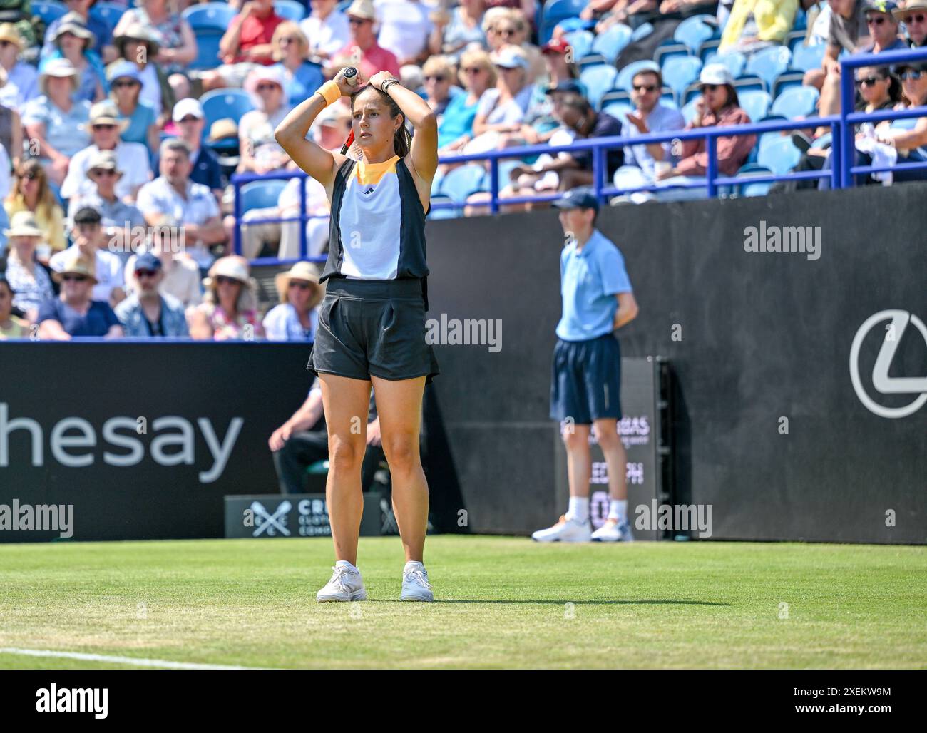 Eastbourne, UK. 28th June, 2024. Daria KASATKINA (PIC) beats Jasmine ...