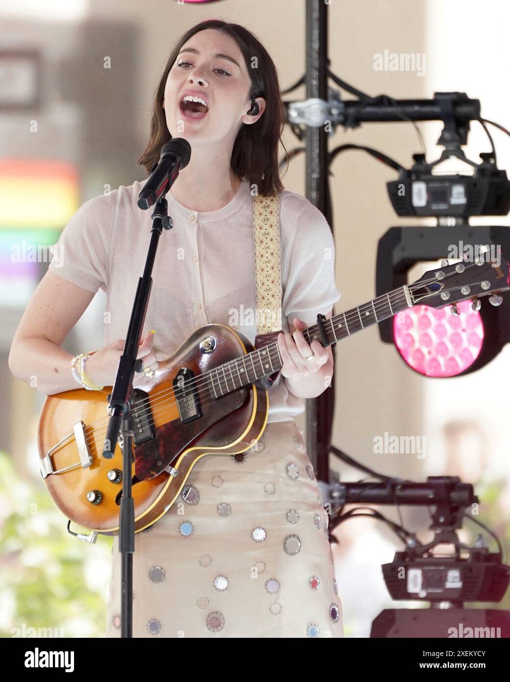Gracie Abrams on stage for NBC Today Show Concert Series with Gracie