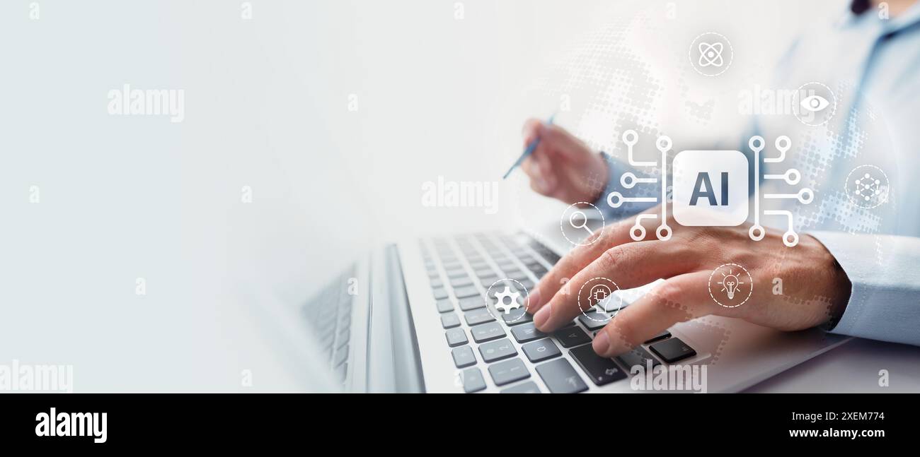 Machine learning ai laptop hi-res stock photography and images - Alamy