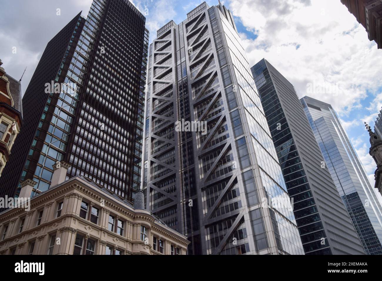 London, UK. 28th June 2024. Corporate buildings in Bishopsgate in the City of London, the capital's financial district. The UK economy has reportedly seen faster growth than initially estimated in early 2024. Credit: Vuk Valcic/Alamy Live News Stock Photo