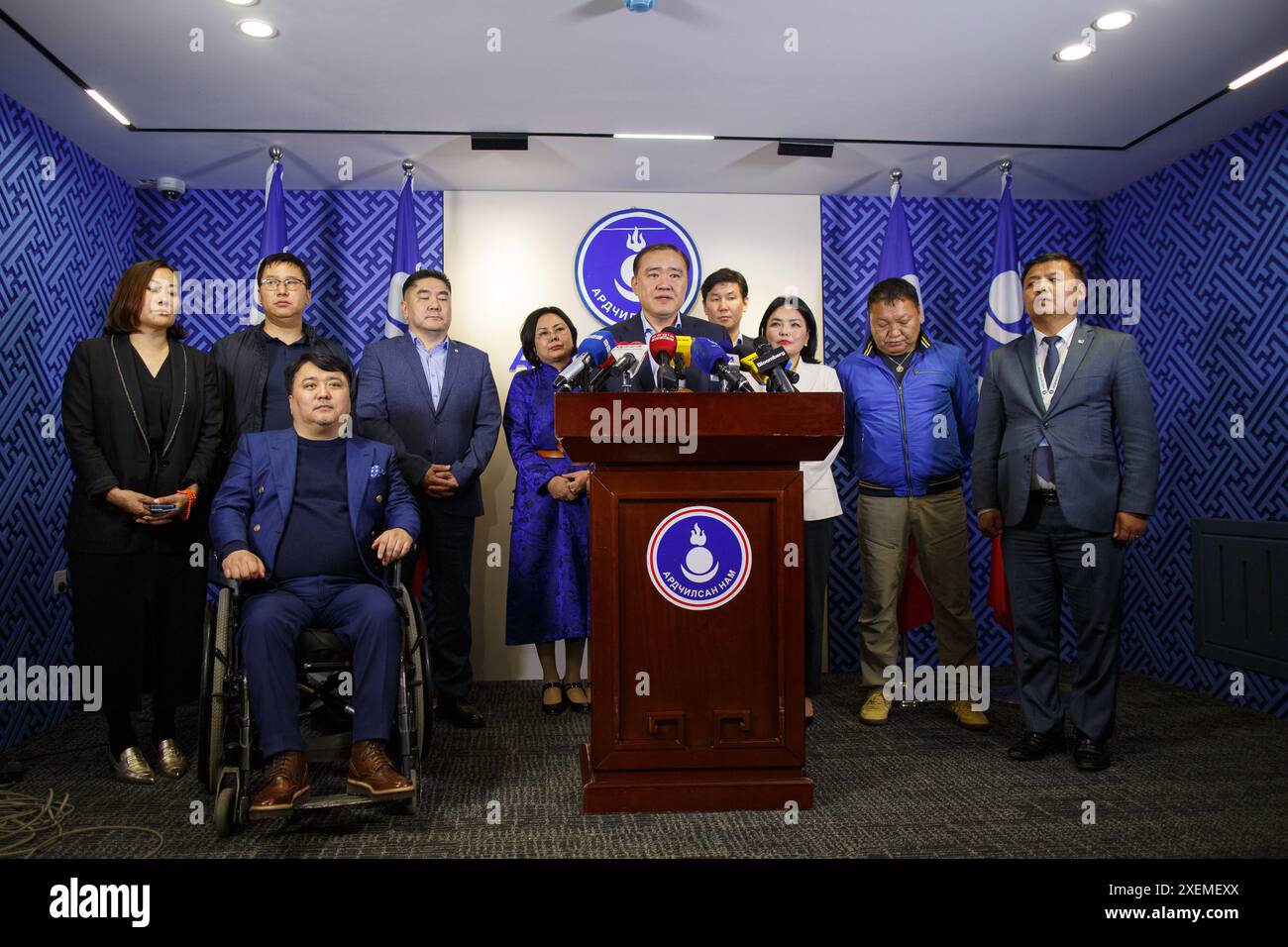 Ulaanbaatar, Mongolia. 29th Jun, 2024. Gantumur Luvsannyam, the head of