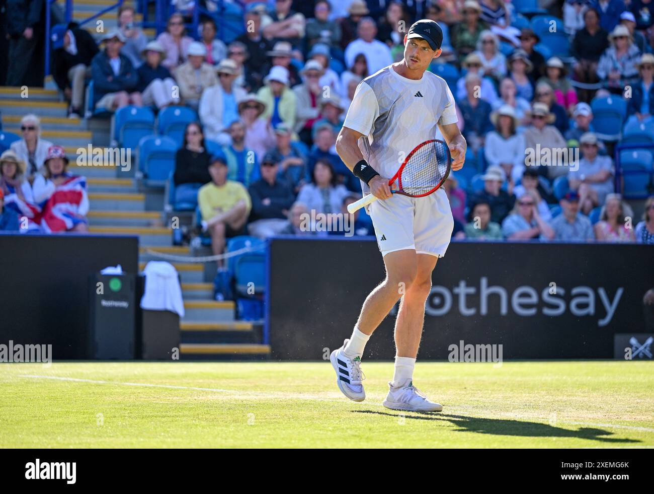 Eastbourne, UK, 28 June 2024. Max PURCELL (AUS) beats Billy HARRIS (GBR