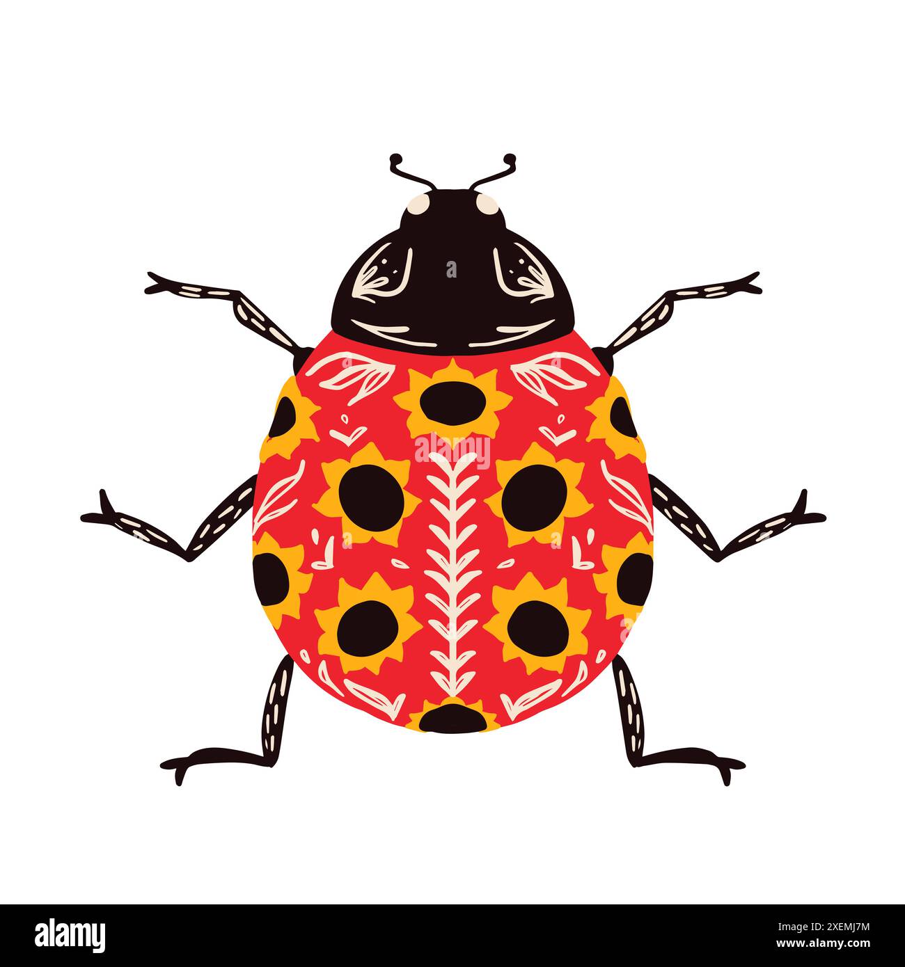 Sunflower Ladybug Isolated Stock Vector Image & Art - Alamy